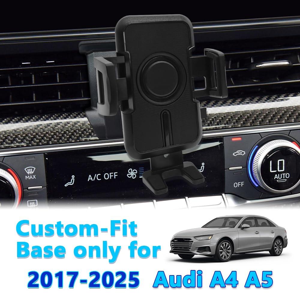 JOCUNDLY WAAPAK Car Phone Holder Mount 2009-2025 Audi A4 A5 S4 S5 RS4 RS5 Allroad Auto Accessories Interior Decoration Smartphone Thick Case Cradles Navigation Bracket iPhone (Audi-A4-17-25) - Image 2