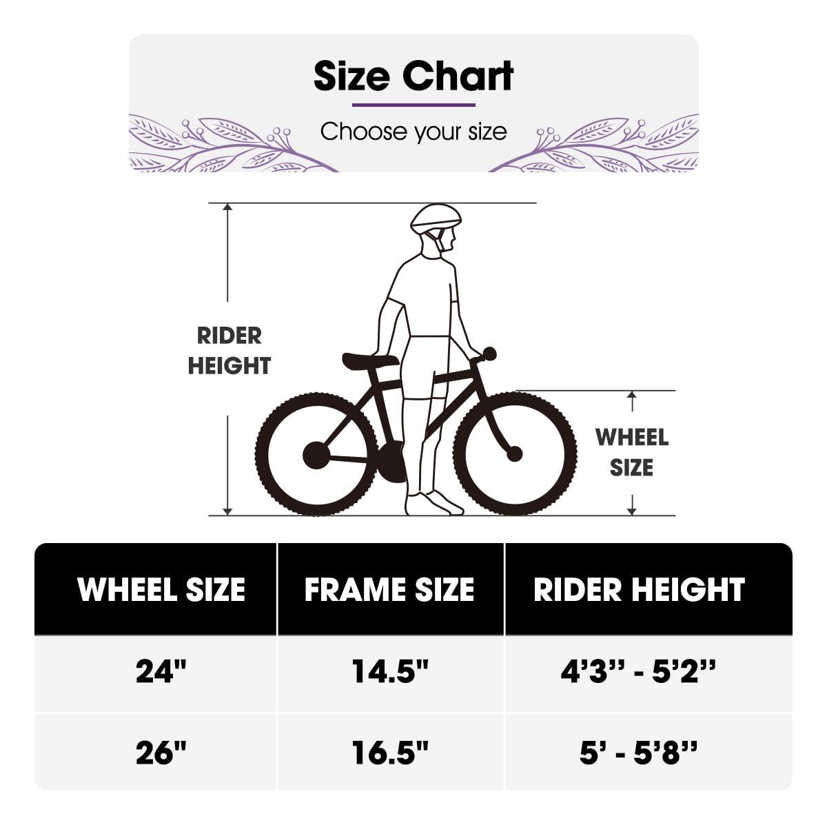 HH HILAND 24 26 inch Mountain Bike for Men Women, 21 Speeds High-Carbon Steel Frame, Sport Cycling MTB Bicycle for Adult - Image 6