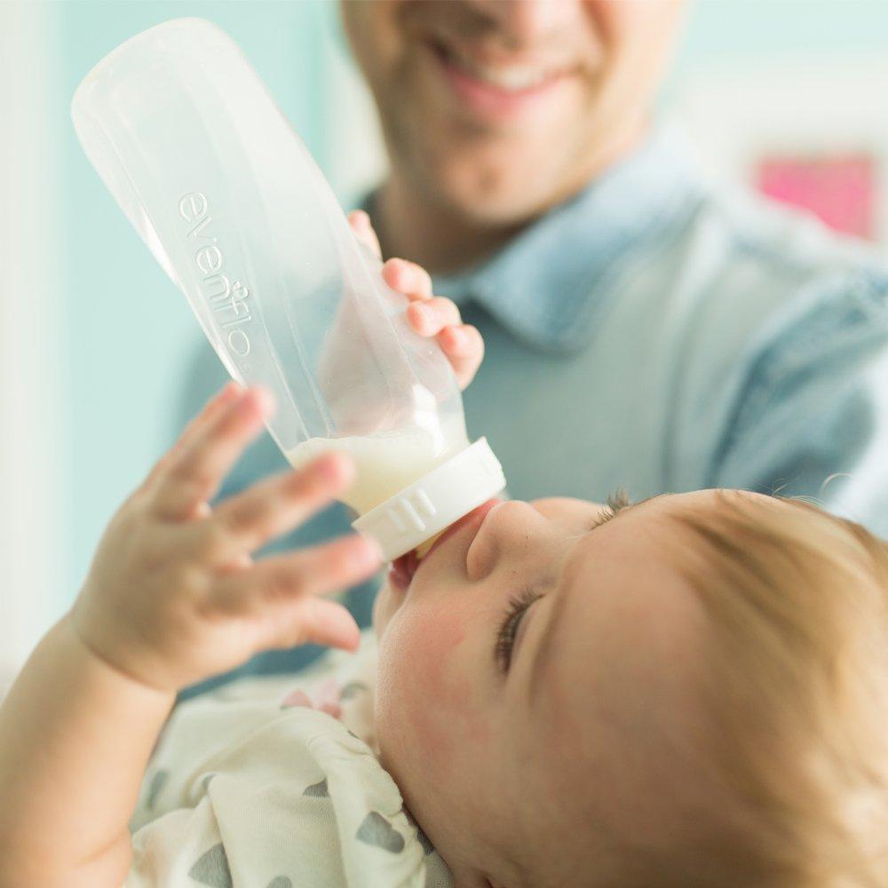 Evenflo Feeding Classic Tinted Plastic Standard Neck Bottles for Baby, Infant and Newborn - Teal/Green/Blue, 8 Ounce (Pack of 12) - Image 2