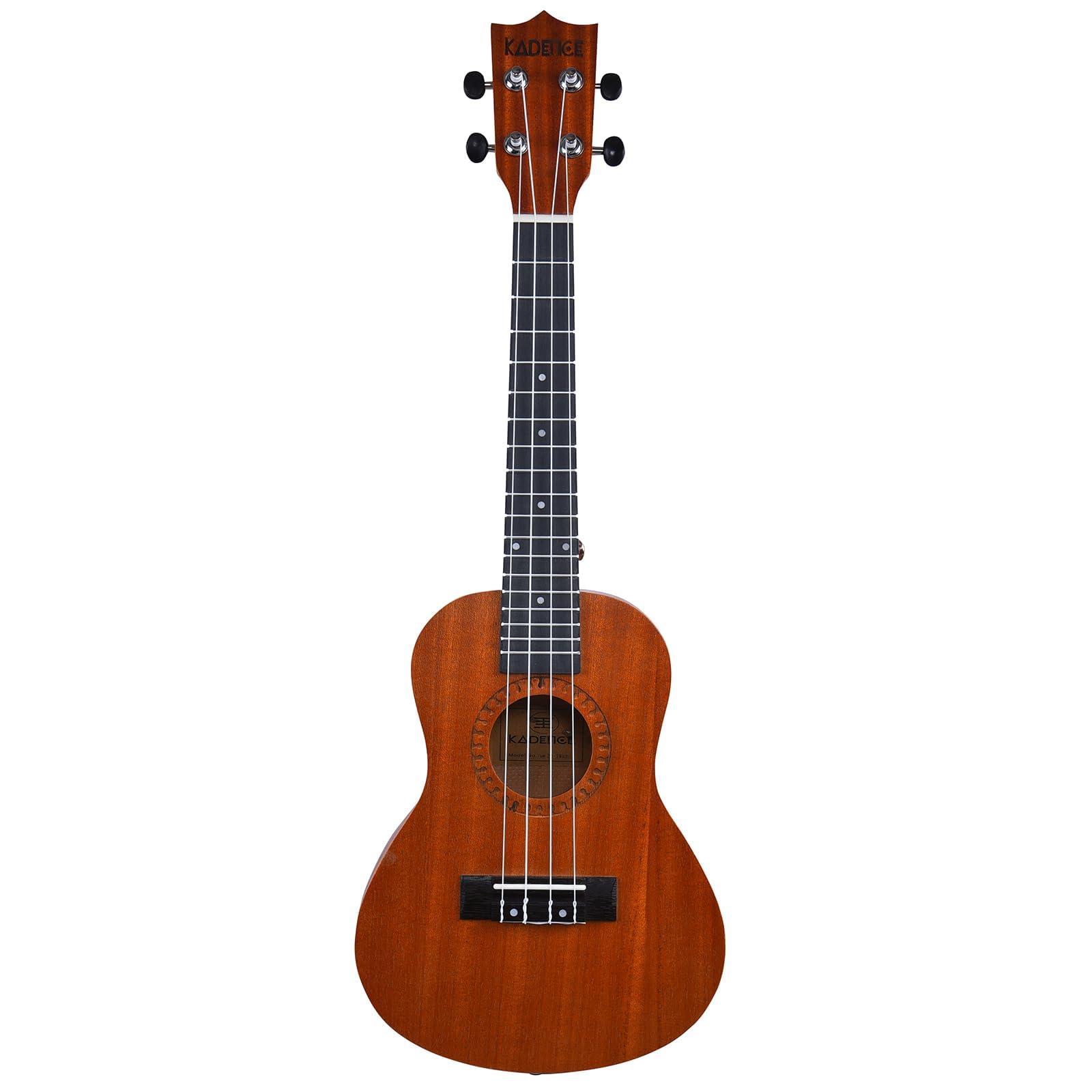 Kadence Concert Ukulele 23" Spring Summer Collection of Ukuleles- Matt Finish with Strap & Bag (Cinnamon Brown) - Image 2