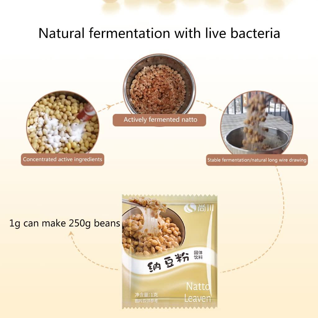 BOGEEL 10 Pieces Nattomoto Starter Japanese Natto Fermented Soybeans Powder for Household for Health Bacillus Subtilis Active Natto - Image 6