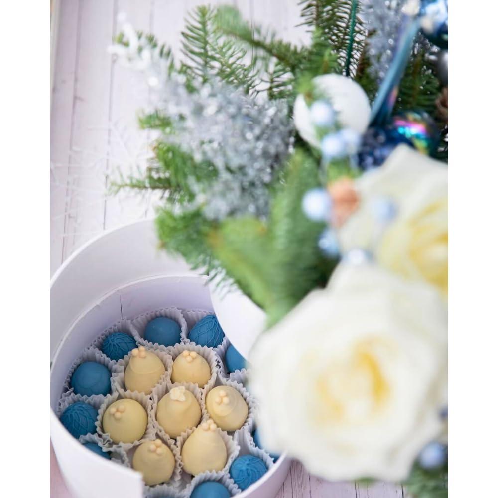 UNIKPACKAGING Premium Quality Round Flower/Gift Box 2 TIER w Lid, Size 7.8 dia x 7 inch for Luxury Arrangements (White) - Image 8