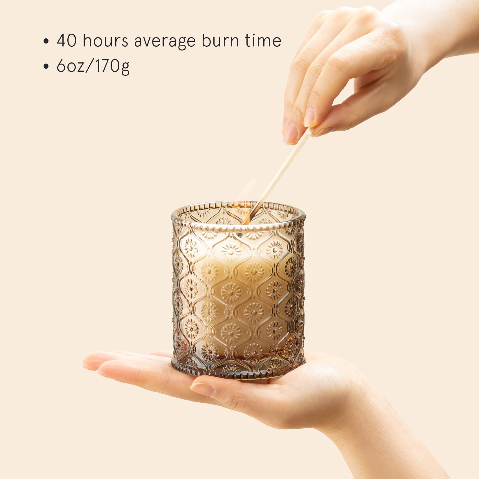 LA JOLIE MUSE Vanilla Coconut Scented Candles, Island Coconut Candles for Home Scented, Luxury Candles Gifts for Women, Natural Soy Wax Candle, 6 oz 40 Hours Burn - Image 4