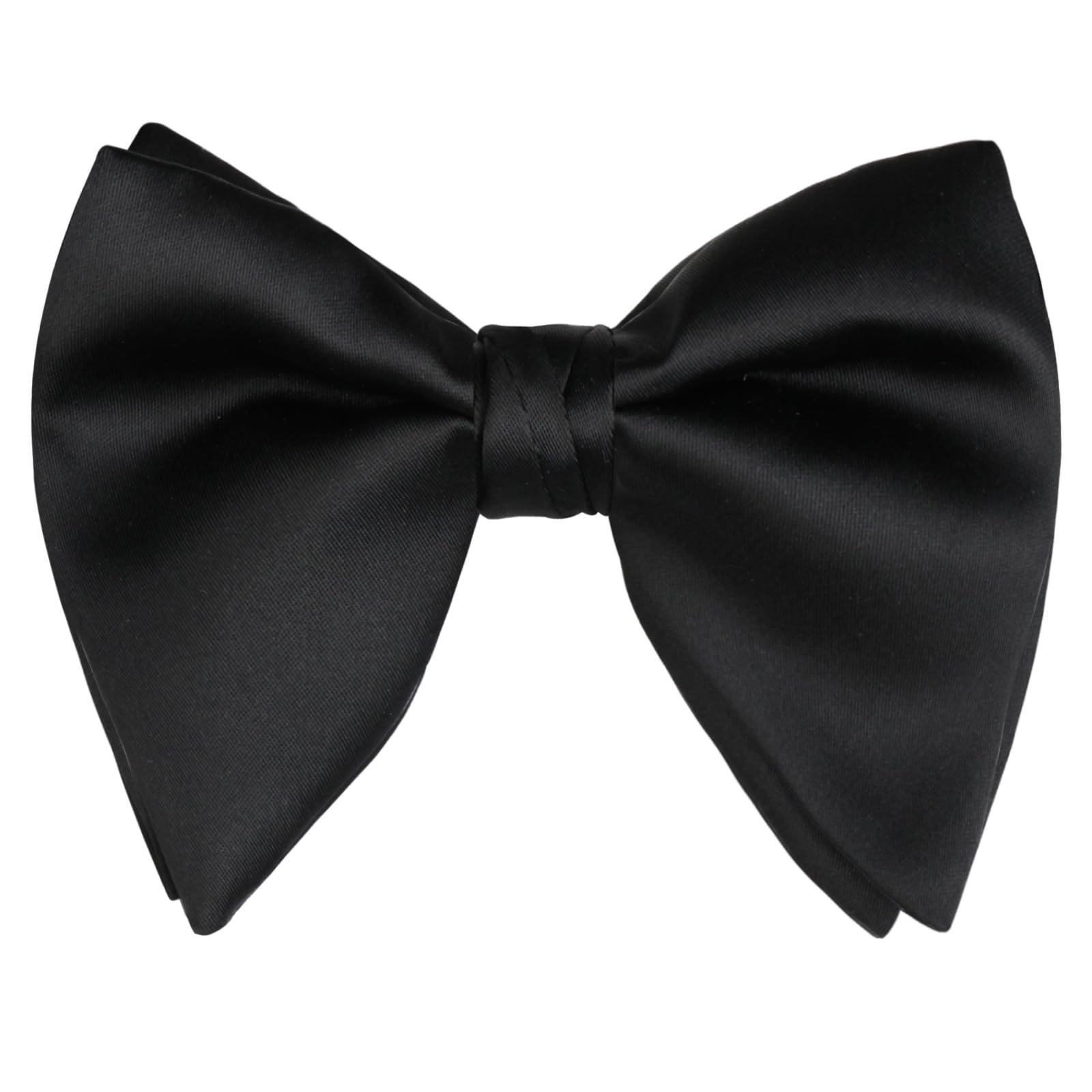 Alizeal Velvet Pre-tied Adjustable Bow Tie for Men Oversize Formal Solid Tuxedo Bowtie