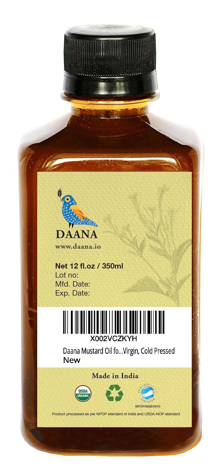 DAANA Mustard Oil for Skin: Certified USDA Organic, Extra Virgin, Cold Pressed - Image 5