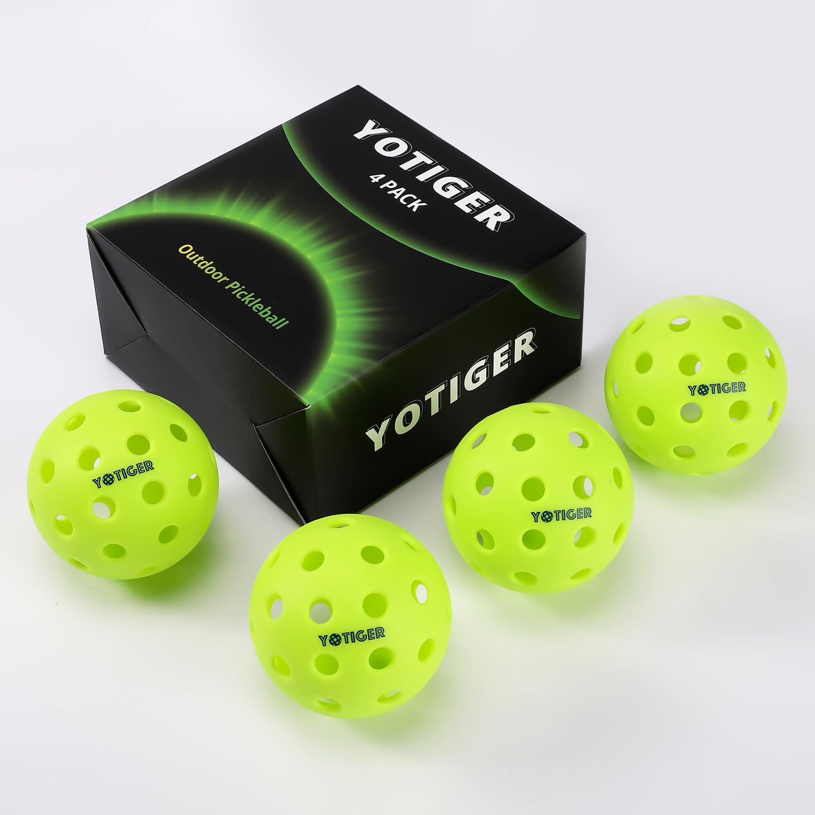 YOTIGER Pickleball Balls, 4 Pack | 12 Pack | 36 Pack - 40 Holes, High Visibility & Bounce, Durable for All Skill Levels - Image 8