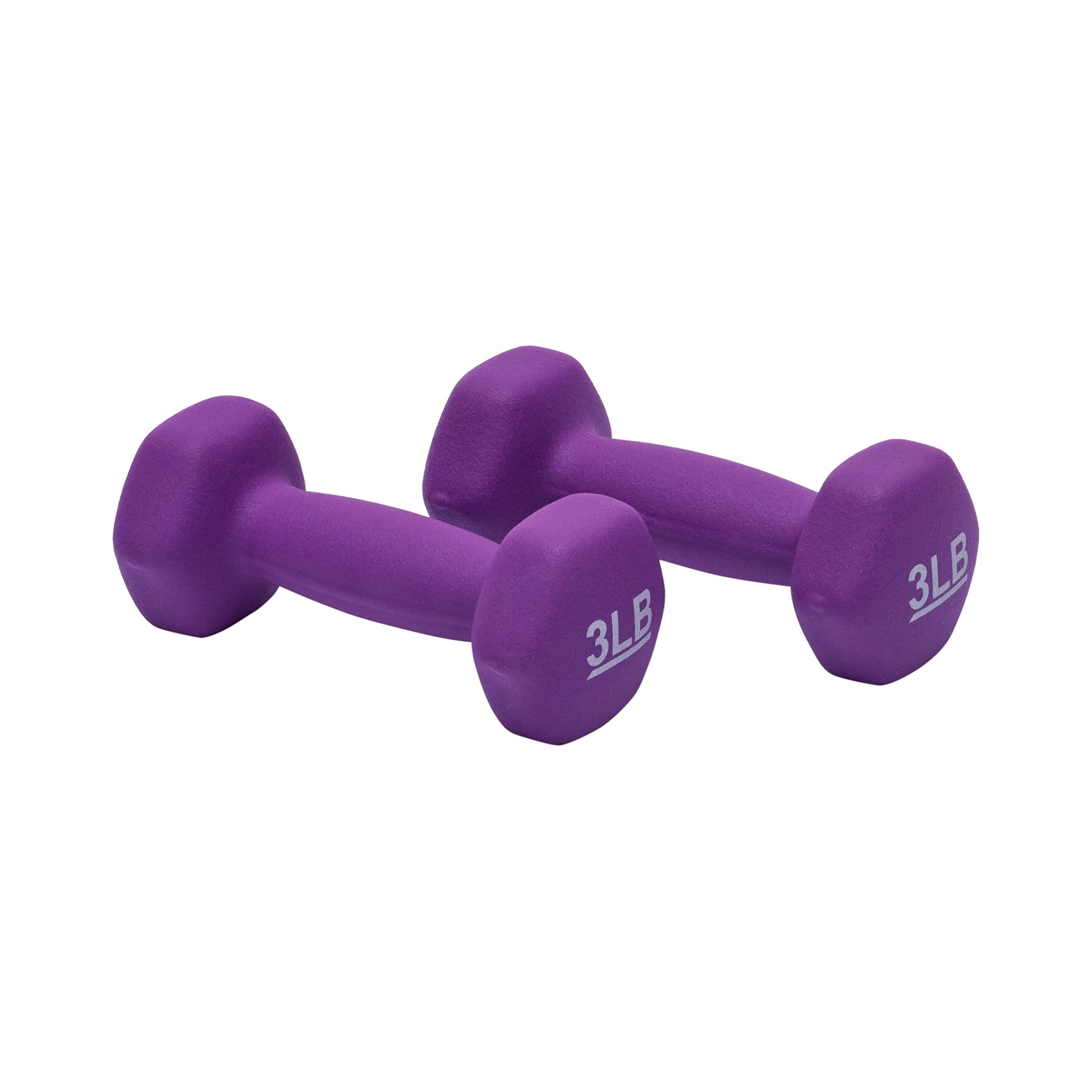 Amazon Basics Neoprene Dumbbell Hand Weights for Exercise and Muscle Toning