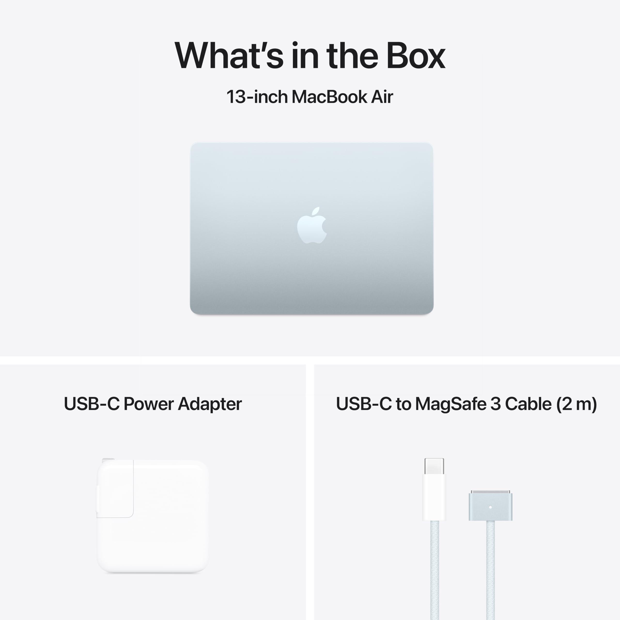 Apple 2025 MacBook Air 13-inch Laptop with M4 chip: Built for Apple Intelligence, 13.6-inch Liquid Retina Display, 16GB Unified Memory, 256GB SSD Storage, 12MP Center Stage Camera, Touch ID; Sky Blue - Image 7