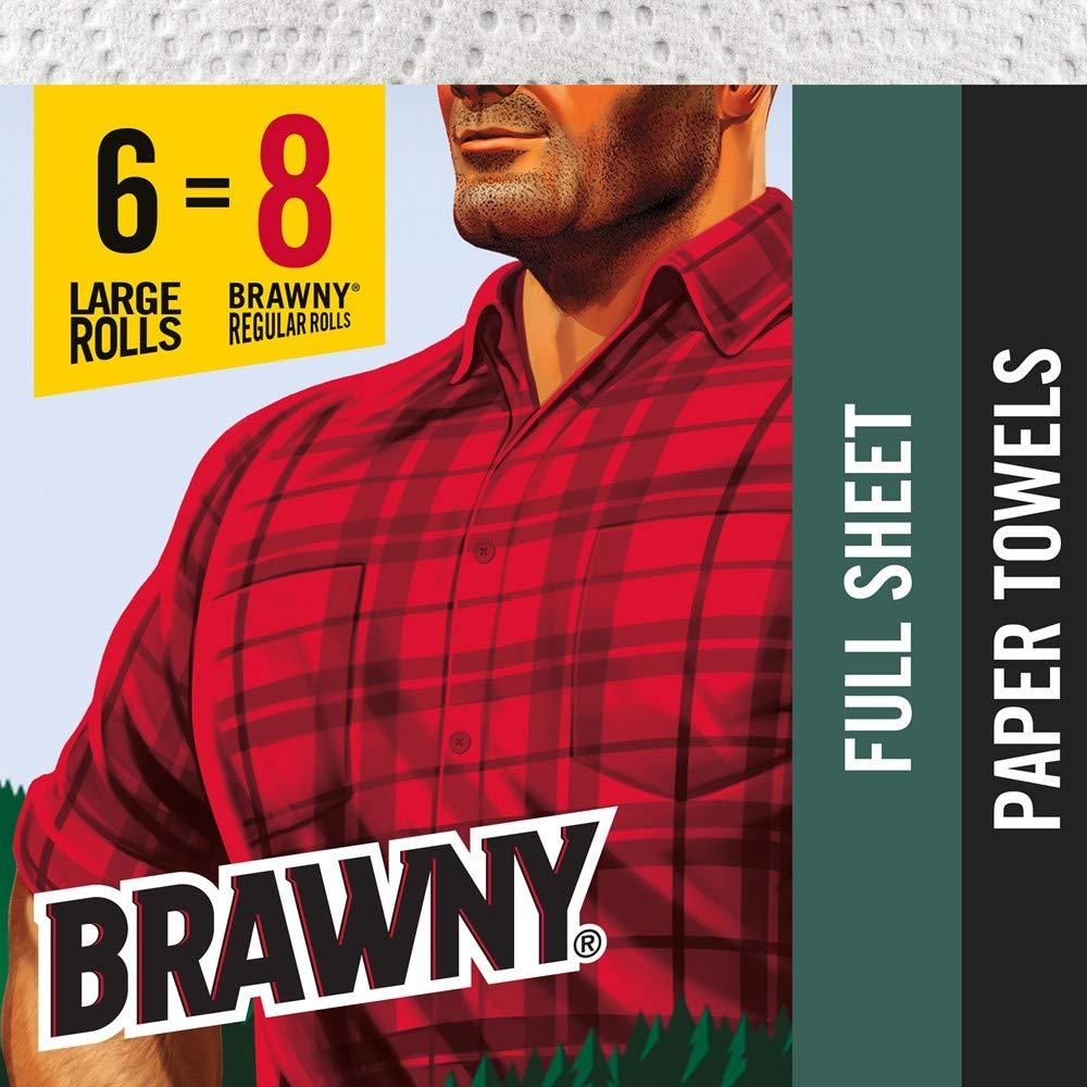 Brawny Paper Towels, 6 Large Rolls, Full Sheet, 6 = 8 Regular Rolls - Image 4