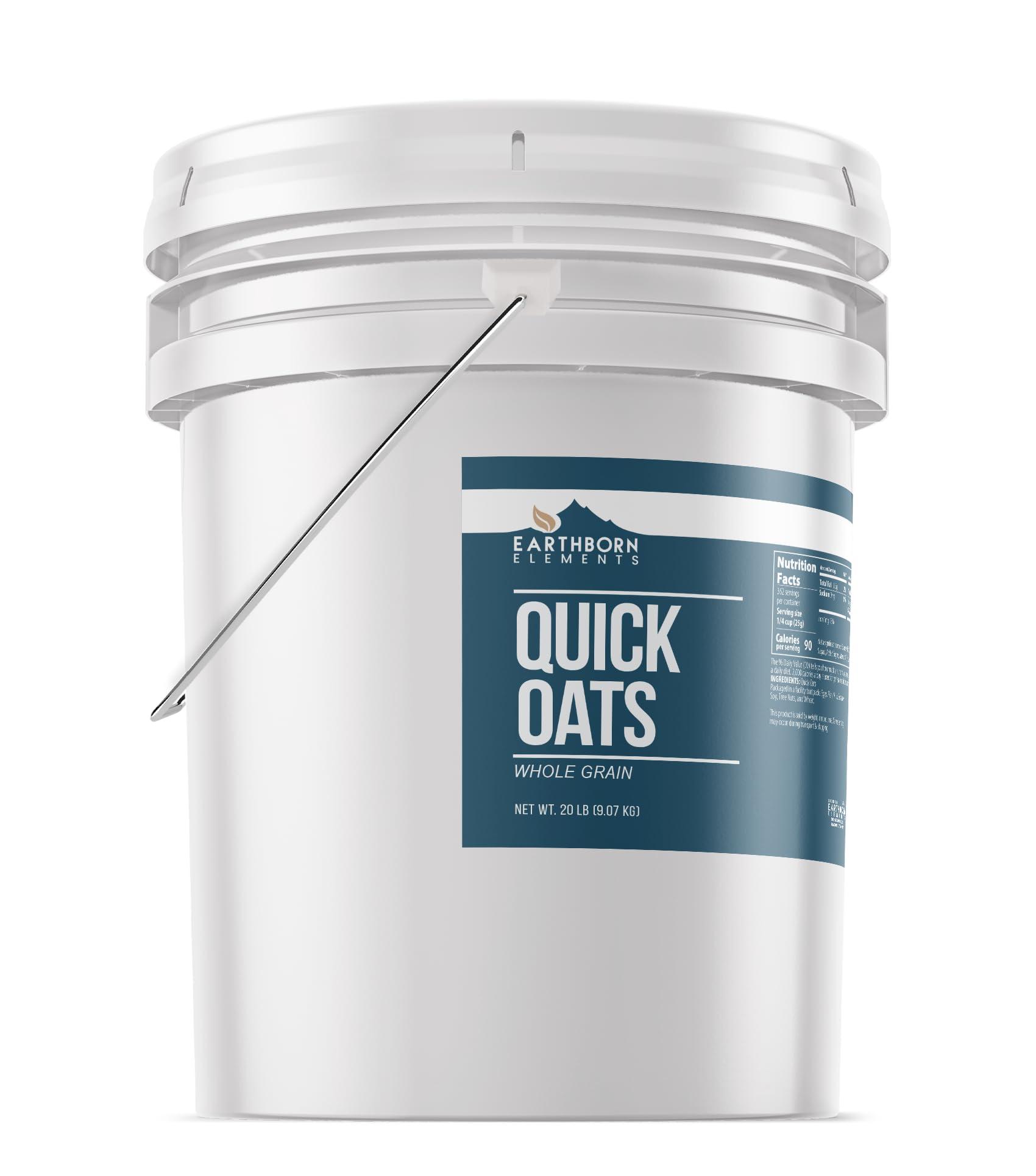 Earthborn Elements Quick Oats 5 Gallon Bucket, Bulk Size, Quick Breakfast, Whole Grain Oats - Image 2