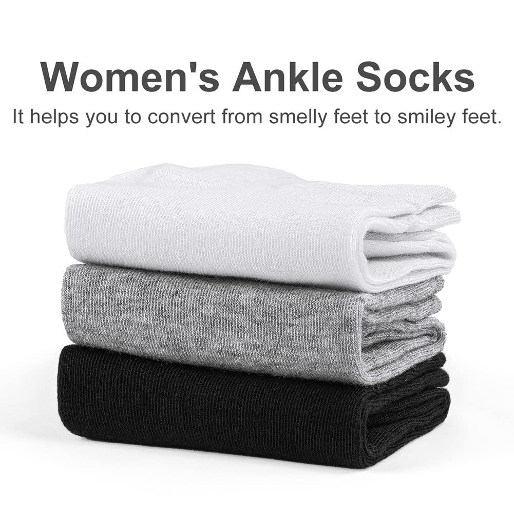 CHARKING 8 Pairs Ankle Socks for Women - Non Slip Cotton No Show Low Cut Casual Socks - Image 7