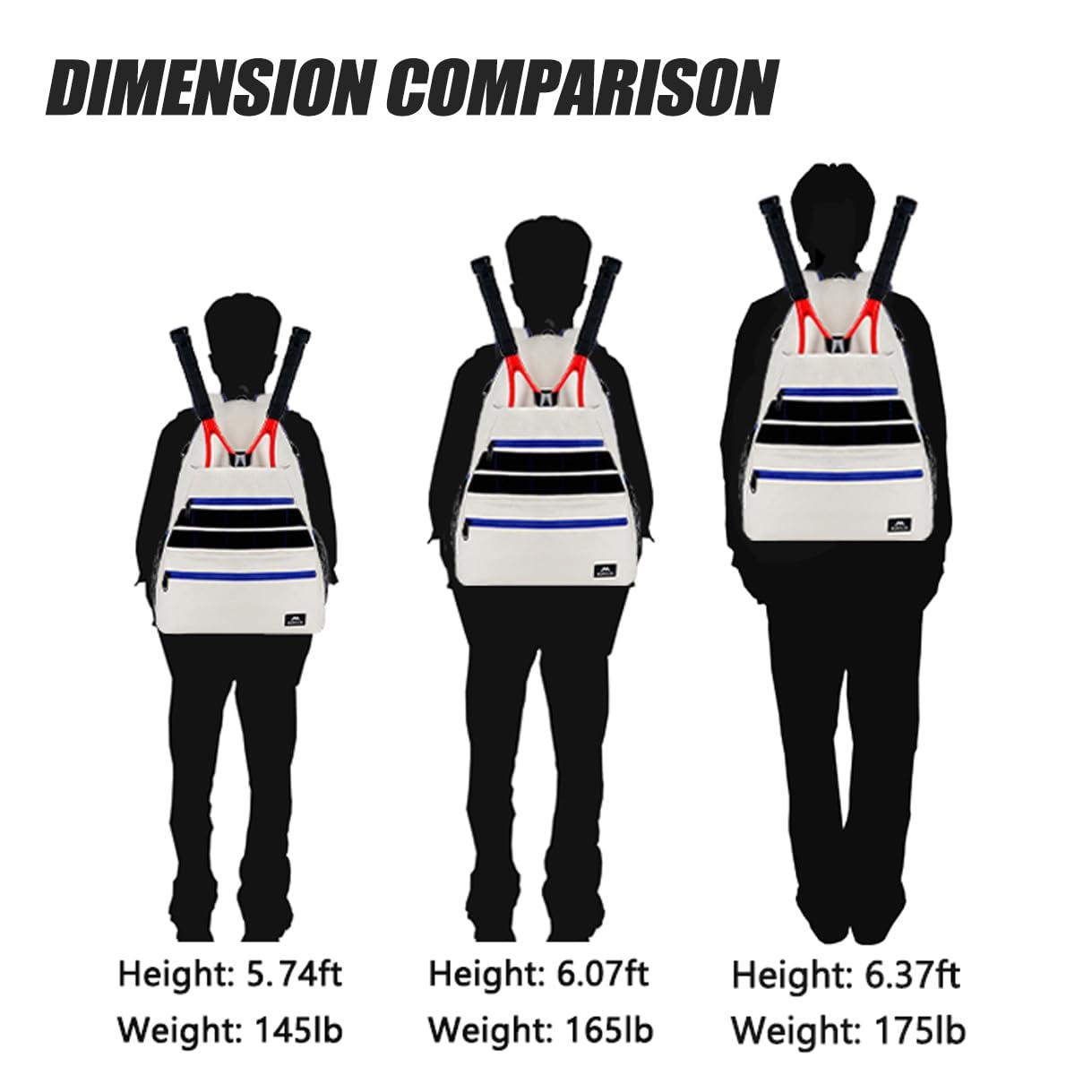 MATEIN Tennis Bag, Large Tennis Backpack for Men & Women with Shoe Compartment Hold 2 Rackets, Pickleball Paddles, Badminton Racquet, Ball Accessories - Image 6