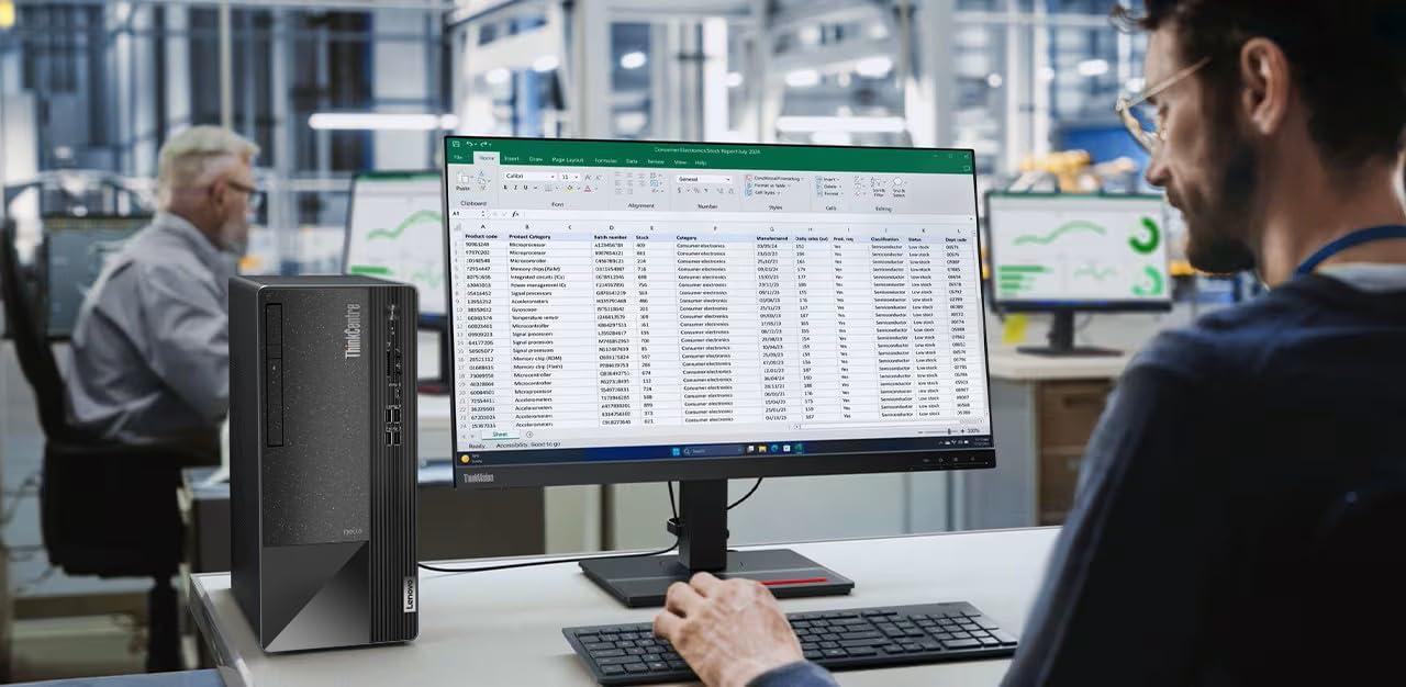 Lenovo ThinkCentre Neo 50t Tower Desktop Computer, 4-core Intel Core i3-13100, 32GB RAM, 1TB SSD, 3-Monitor Ports (DP+HDMI+VGA), RJ-45, WiFi, USB-C, Card Reader, Wired KB & Mouse, Windows 11 Pro - Image 7