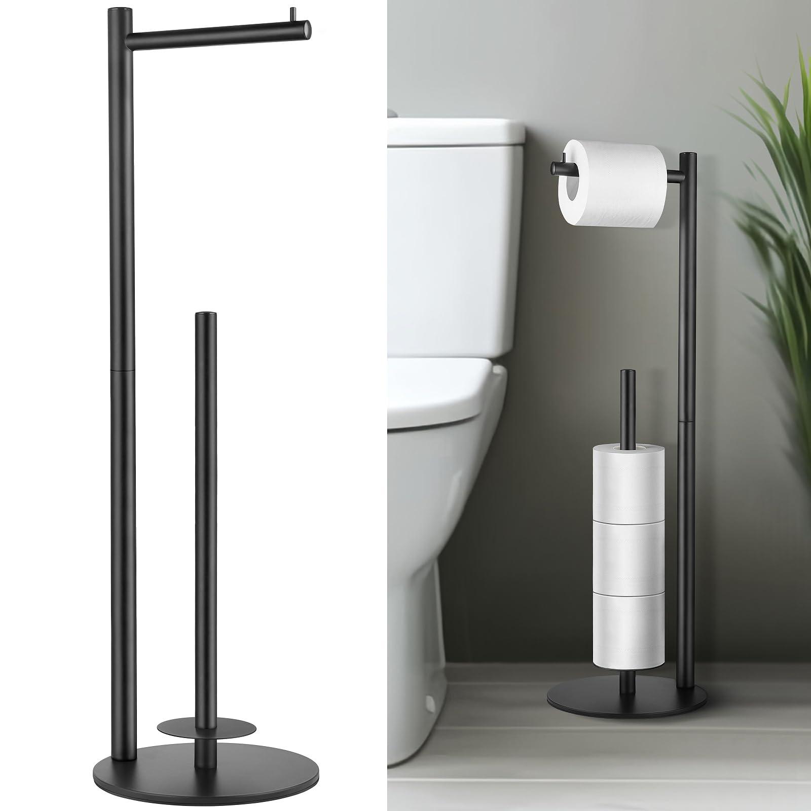 Toilet Paper Holder Stand, Toilet Paper Storage Standing, Standing Toilet Paper Stand, Standing Toilets Paper Holder with Storage, Bathroom ToiletPaper Roll Stand