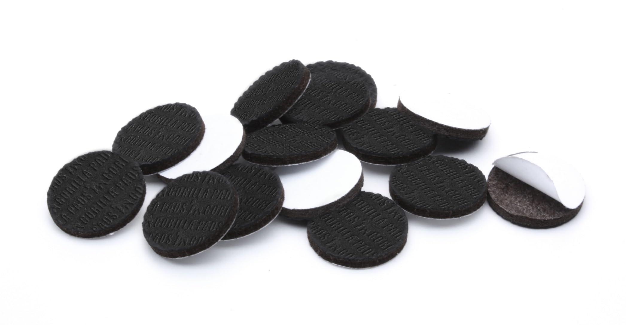 Slipstick GorillaPads CB147 Non Slip Furniture Pads/Gripper Feet (Set of 16) Self Adhesive Rubber Floor Protectors, 1 inch Round, Black - Image 5