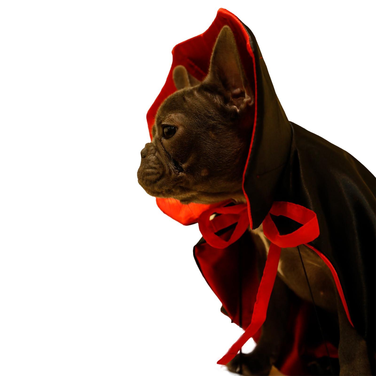 Dog Cat Vampire Cloak Costume for Small Medium Large Dogs Cats, Halloween Dog Costumes Cat Vampire Cloak - Image 3