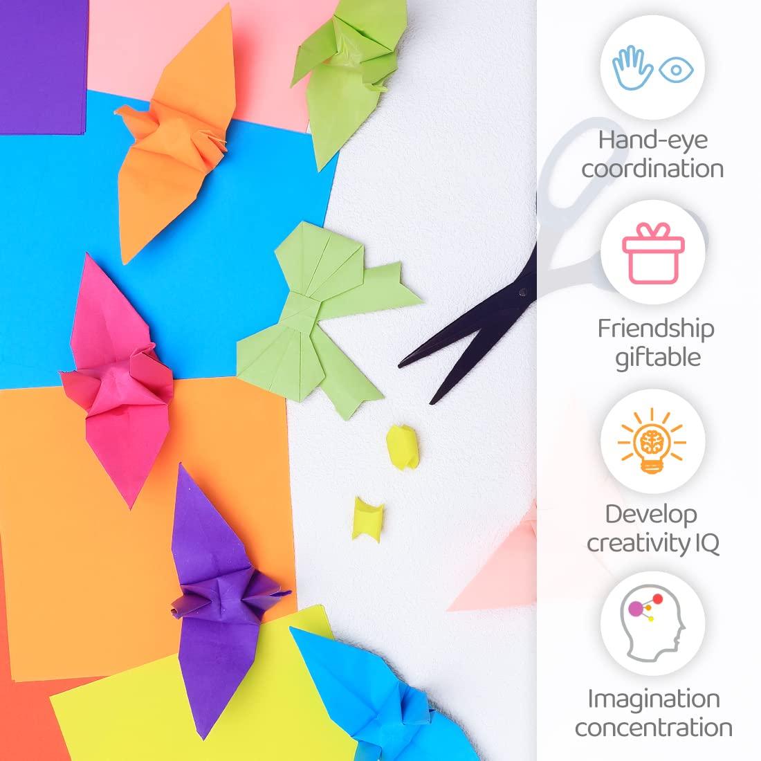IOOLEEM Origami Paper, 200 Sheets, 20 Colors, 6 Inch Square, Double Sided Colored paper. - Image 3