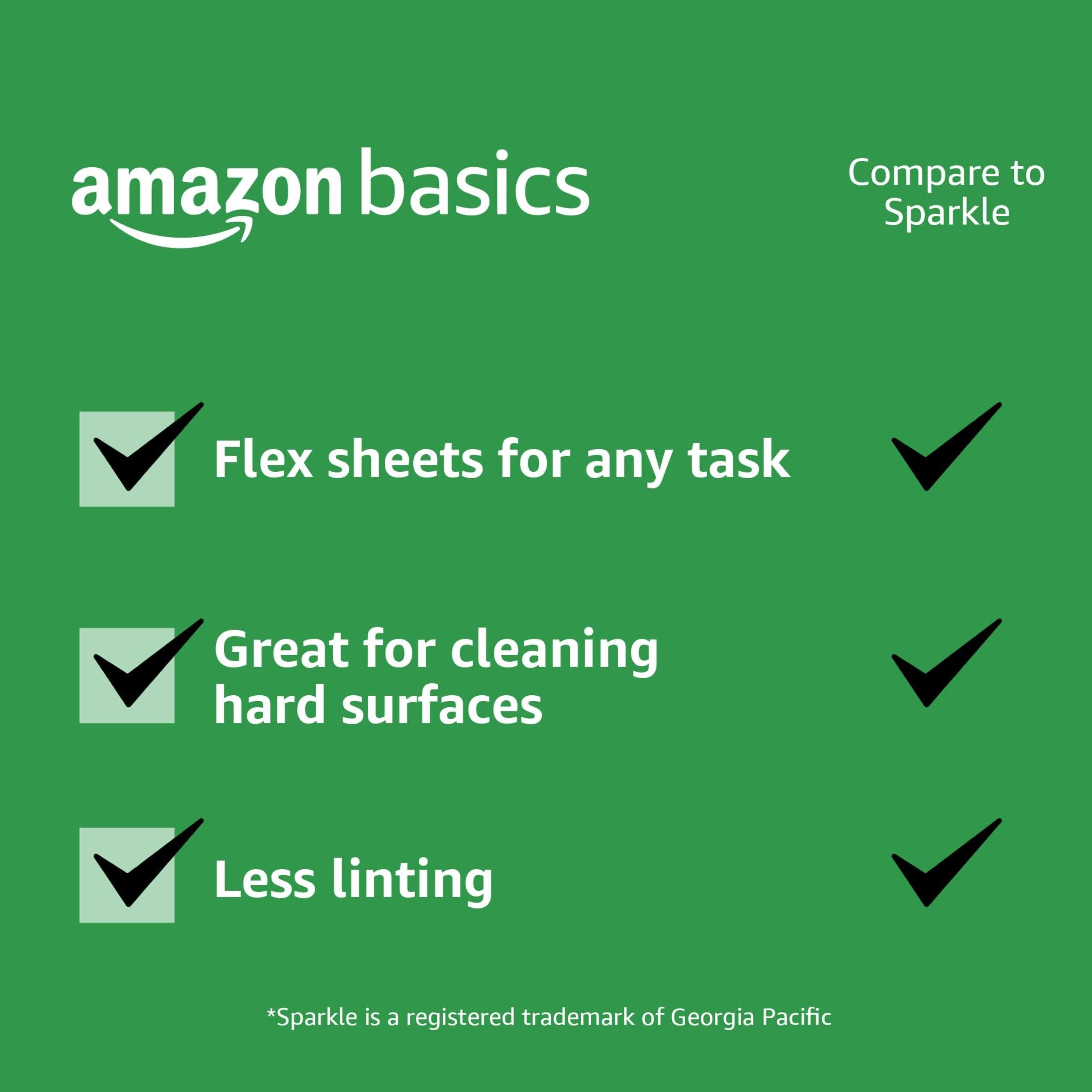 Amazon Basics 2-Ply Flex-Sheets Paper Towels, 2 Basics Rolls = 5 Regular Rolls, Everyday Value with 150 Sheets per Roll - Image 2