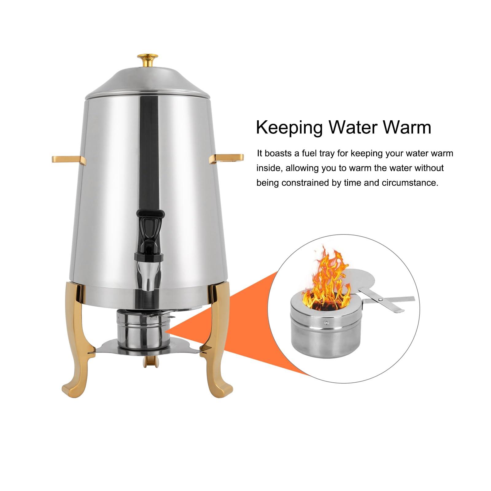 YIYIBYUS 3.5 Gallon Hot Beverage Dispenser, Stainless Steel Coffee Urn Chafer, Hot Drinks Dispenser for Milk Coffee Tea Water Juice - Parties Event Buffet Catering - Image 4