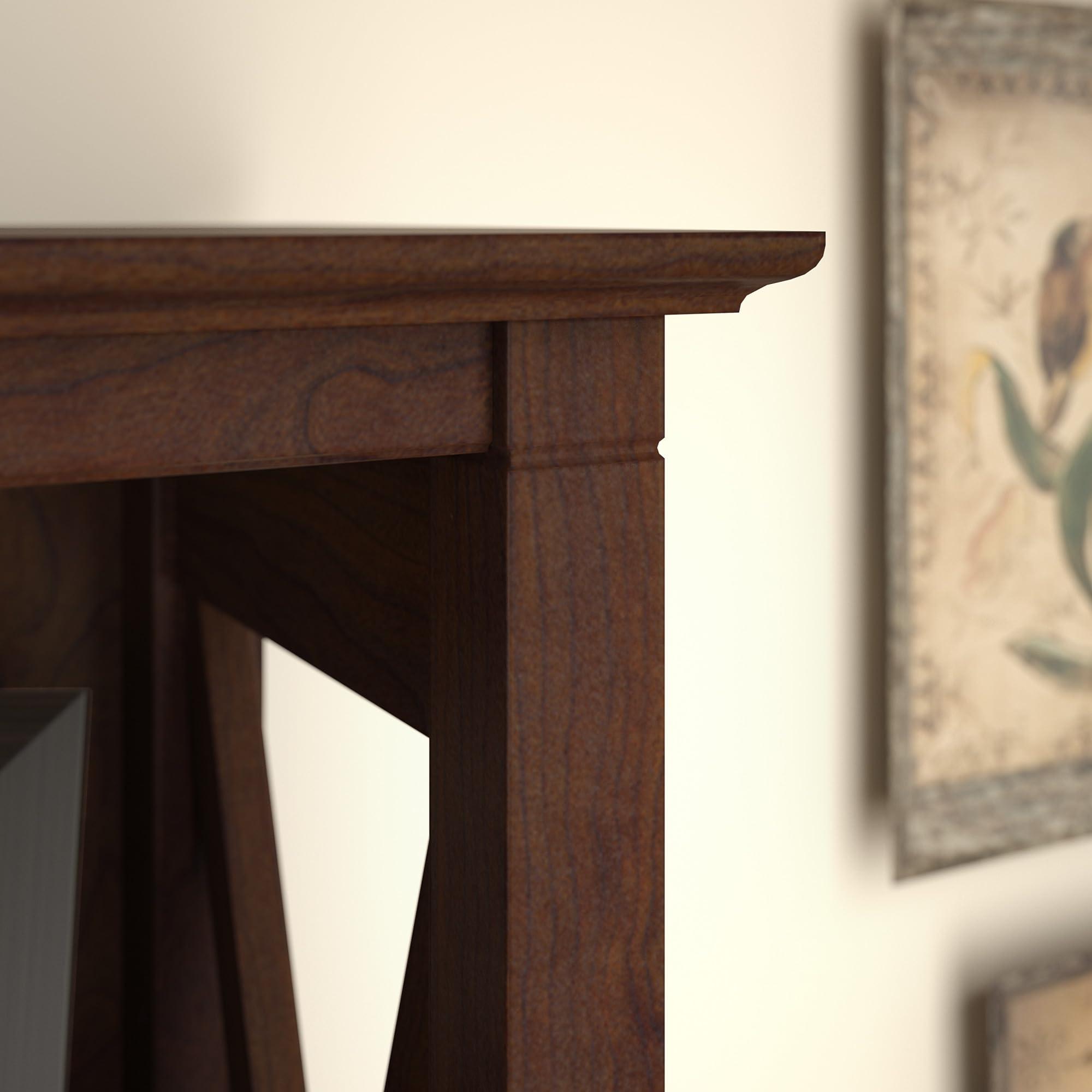 Bush Furniture Tall 5 Shelf Bookcase for Living Room or Home Office, Large Bookshelf, Modern Farmhouse Style, Key West Collection, Bing Cherry - Image 4