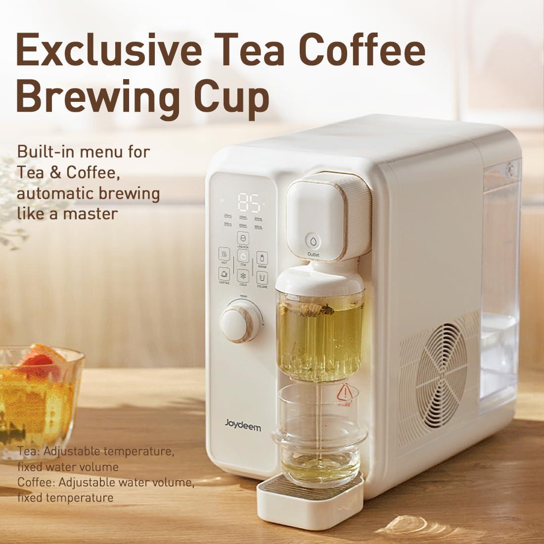 Joydeem Instant Hot & Cold Water Dispenser, Automatic Tea & Coffee Brewer, Adjustable Temperature and Volume, BPA Free, 3.5L 120Oz - Image 5