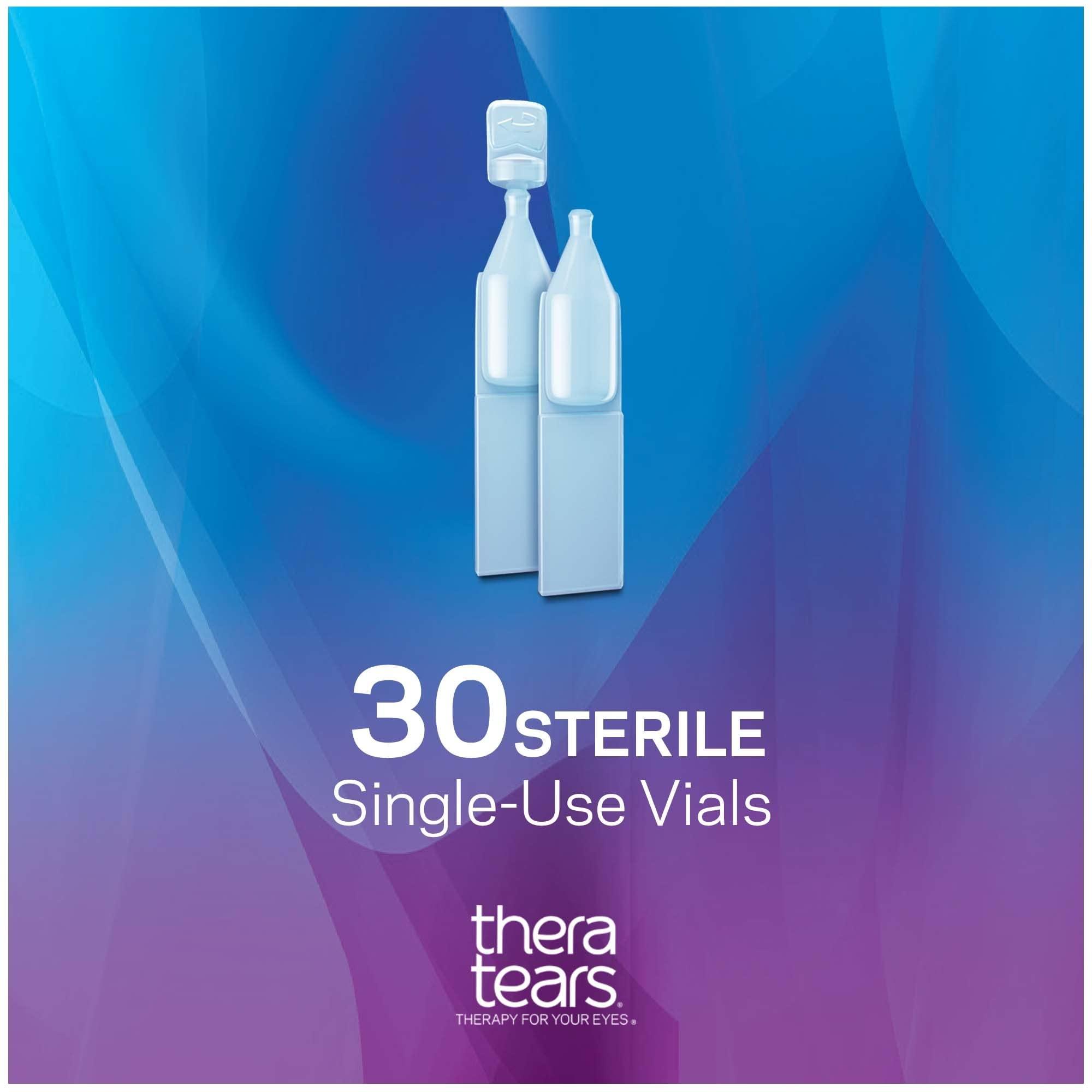 TheraTears Dry Eye Therapy Lubricating Eye Drops for Dry Eyes, Preservative Free eye drops, 30 Single-Use Vials - Image 6