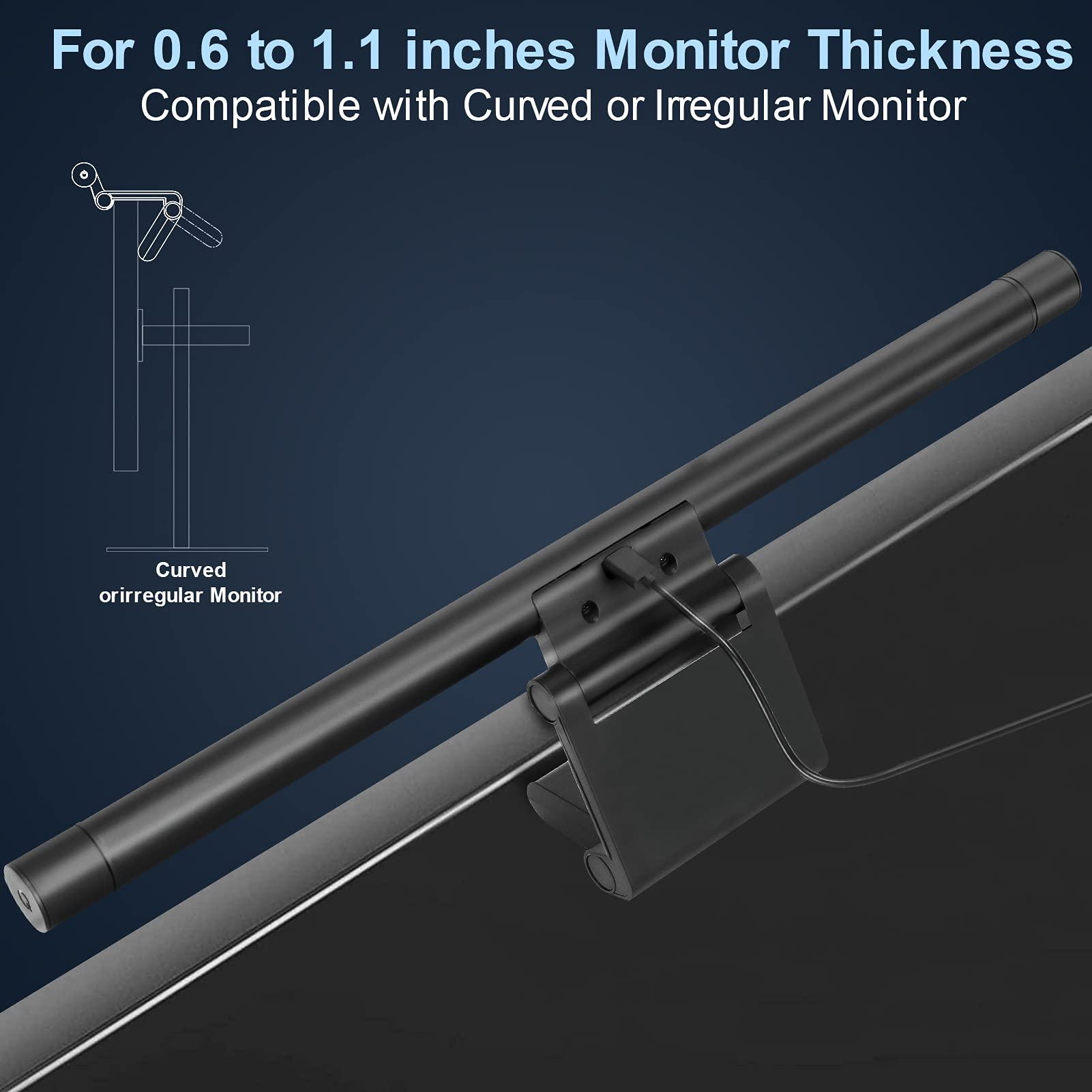 Computer Monitor Light Bar Screen Lamp: USB Powered LED Monitor Lamp with Stepless Dimming & Hue Adjustment & Memory Function & No Screen Glare for Desktop Office Home Work (Rotating Button Control) - Image 7