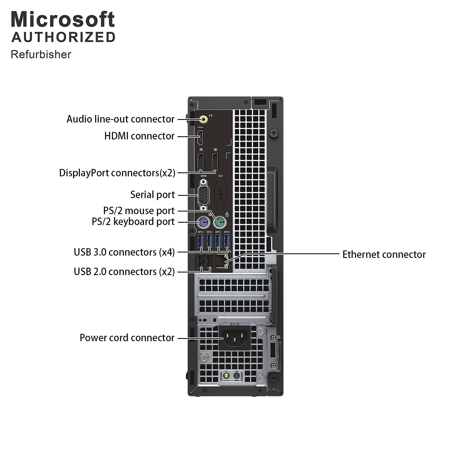 Dell Optiplex 7050 SFF Desktop PC Intel i7-7700 4-Cores 3.60GHz 32GB DDR4 1TB SSD WiFi BT HDMI Duel Monitor Support Windows 10 Pro Excellent Condition(Renewed) - Image 2