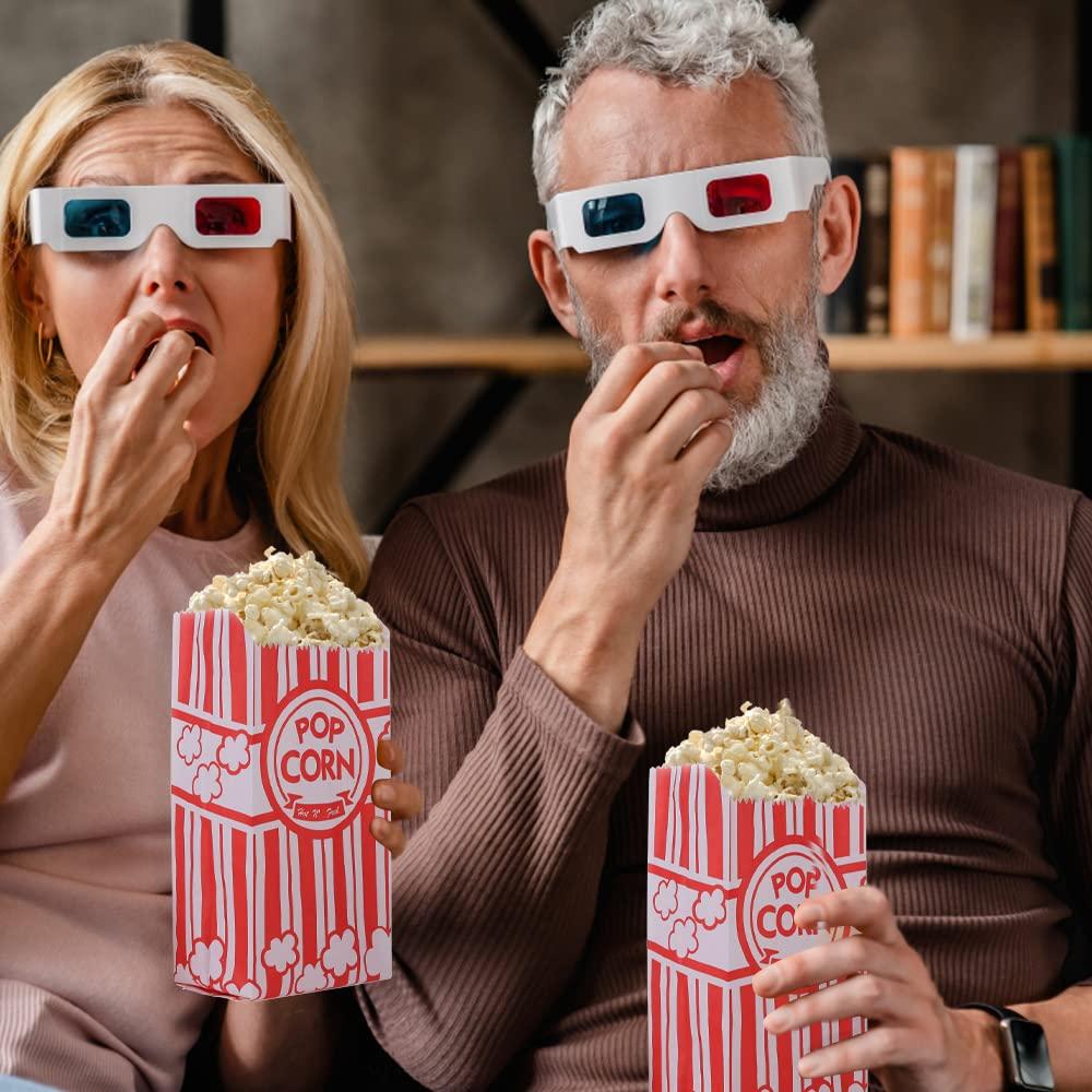 500 Pieces Paper Popcorn Bags 1 oz Small Pop Corner Bags Individual Servings for Popcorn Machine Christmas Party Disposable Pop Corn Storage Bag Bulk - Image 3
