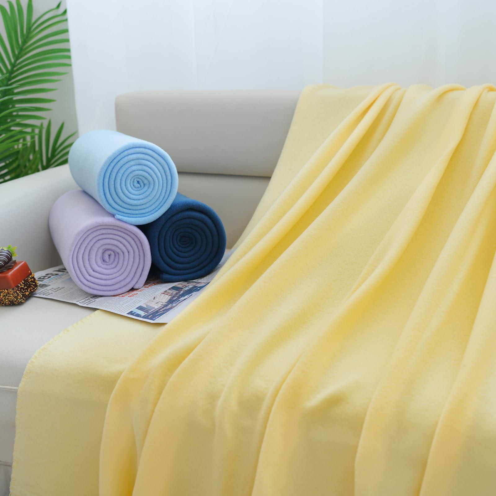 ZYFZCYBL Fleece Throw Blankets Lightweight Warm Soft Cozy Pet-Friendly Bulk Fleece Throw Blanket Solid for Home Bed, Sofa，Office,Gifts, Couch (Pack of 6-50 x 60 inch，Assorted 1) - Image 4