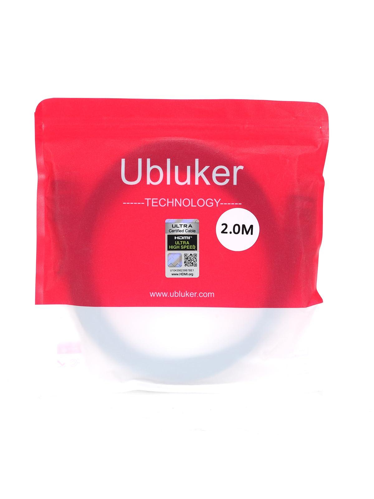 Ubluker 10K 8K 4K HDMI Cable 48Gbps 6.6 FT, Certified Ultra High Speed HDMI® Cable 4K 240Hz 144Hz 120Hz 8K60Hz 0.01ms HDR10+ eARC HDCP2.3 Netflix Roku TV PC Monitor Projector PS5 Xbox - Image 9