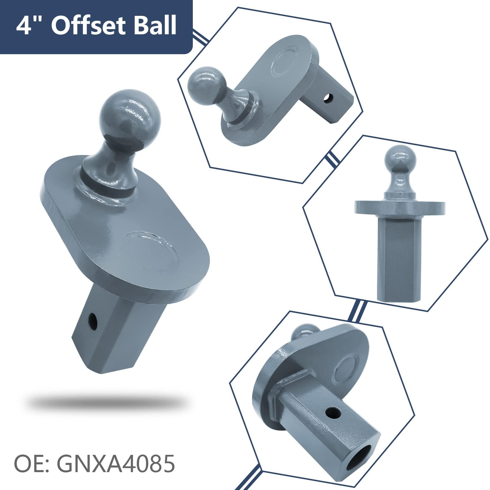 GNXA4085, 4" Offset Ball Compatible With B&W Turnoverball Gooseneck Trailer Hitches, Heavy Duty Extender | 20000 lbs GTW/ 5000 lbs VTW, 2-5/16 Inch Diameter - Image 4