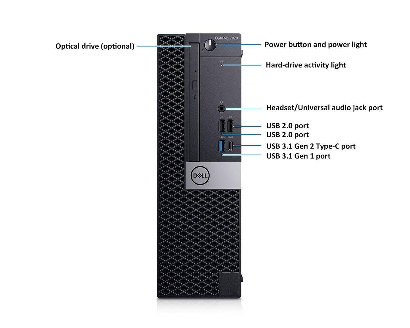 Dell OptiPlex 7070 SFF Desktop Computer PC, Intel 8 Core i7-9700 3.0GHz up to 4.70GHz,32GB DDR4 Ram New 1TB NVMe M.2 SSD,AX210 Built-in WiFi 6E,Windows 11 Pro, Wireless Keyboard & Mouse (Renewed) - Image 2