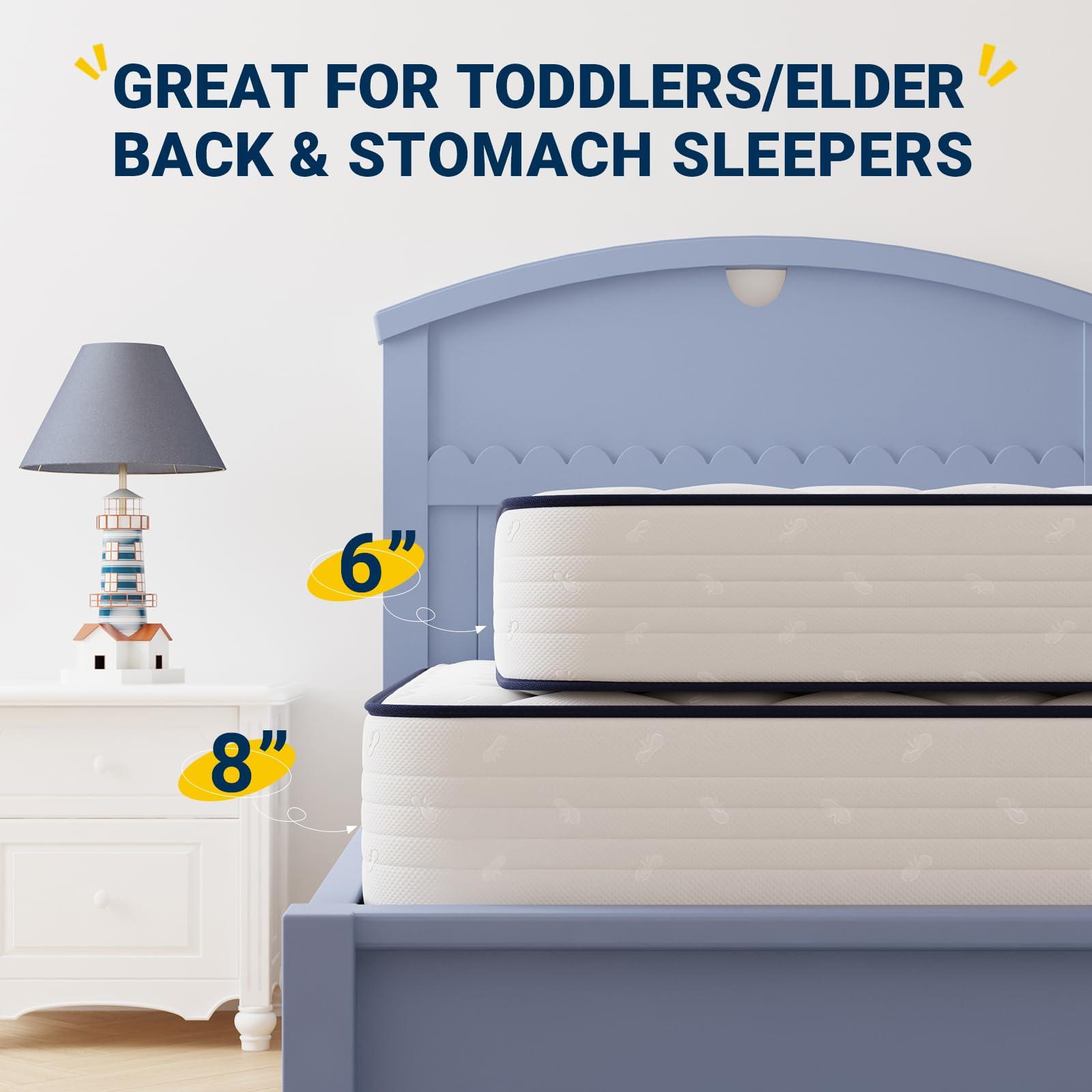 Avenco 8 Inch Twin Mattress, Foam and Spring Hybrid Mattresses in a Box, Medium Soft, Breathable Fabric & Adaptive Support, CertiPUR-US Certified, Twin Size Mattress in Guest and Kids Bedroom - Image 4