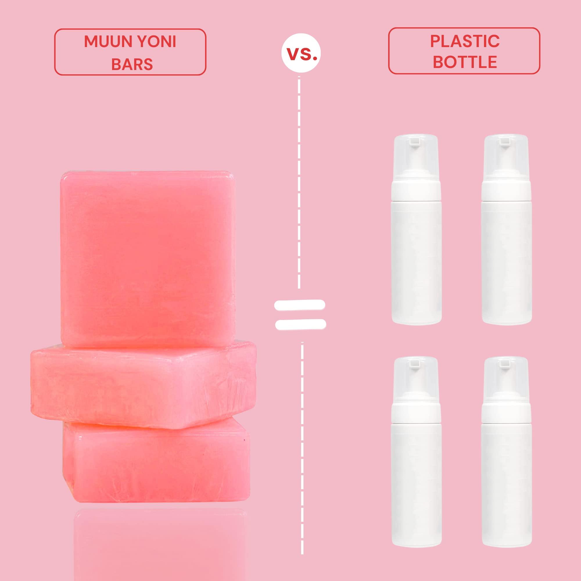 Muun Strawberry Yoni Soap Bar - Pack 3 pH Balancing Cleanser - Probiotics & Natural Ingredients - Gentle Cleansing Formula Eliminates Odor Vaginal Health - Feminine Wash - Moisturizing Intimate - Image 5