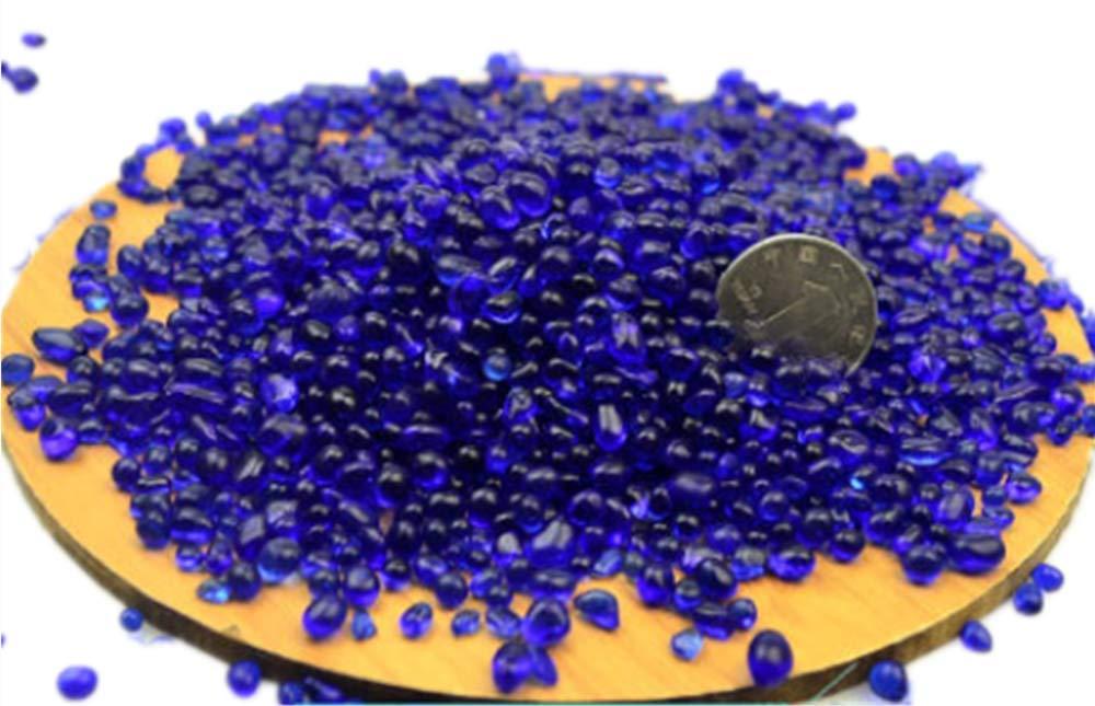 Decorative Stones,Glass Stones,1 Lb About 460 G Irregular Sea Glass Pebbles Artificial Glaze Crystal Stones Rocks for Vase Filler,Table Scatter,Aquarium Decoration,Air Plants Decoration (Navy Blue) - Image 2