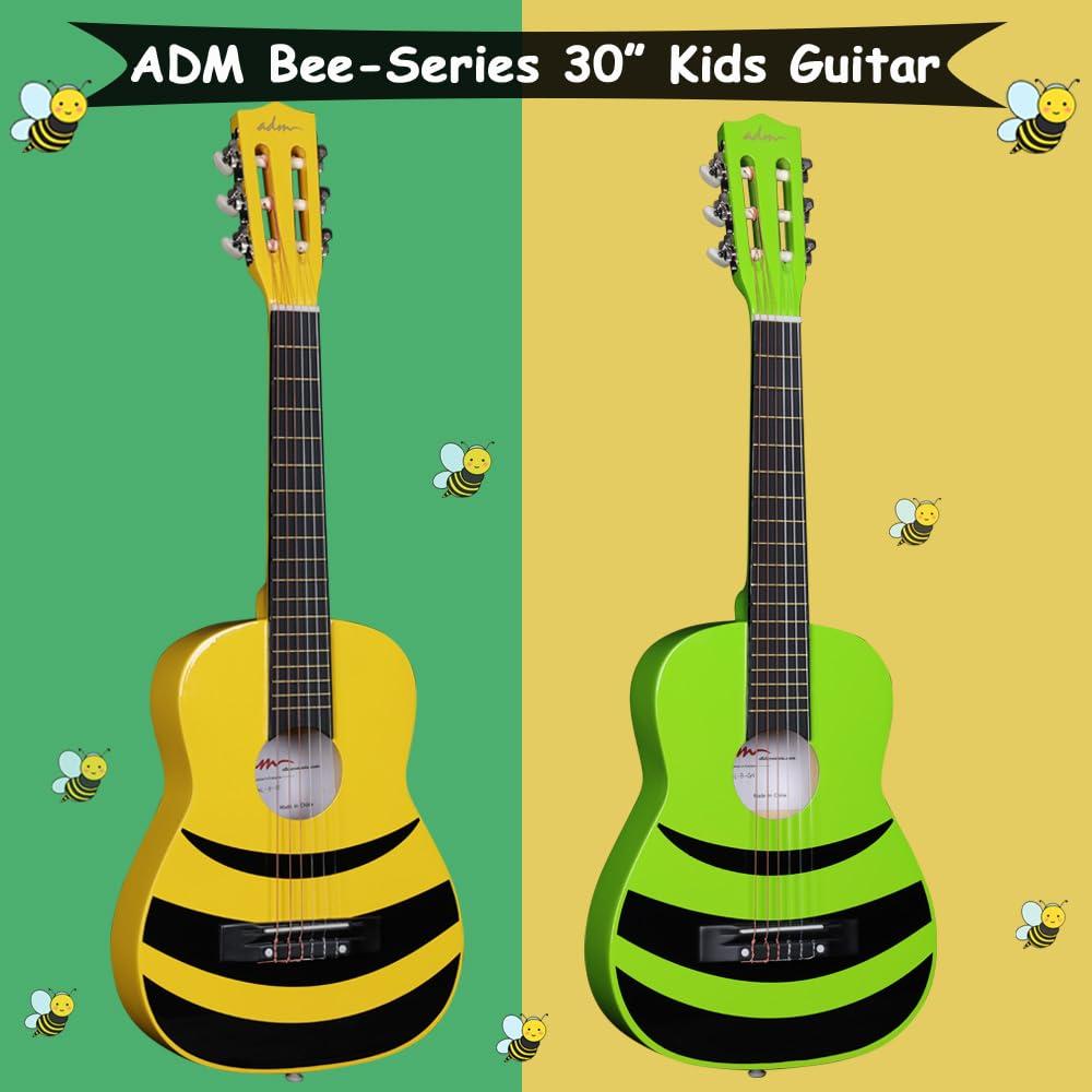 ADM Beginner Acoustic Classical Guitar Nylon Strings Wooden Guitar Bundle Kit for Kid Boy Girl Student Youth Guitarra Online Lessons with Starter Accessories (30 Inch, Honey Bee) - Image 6