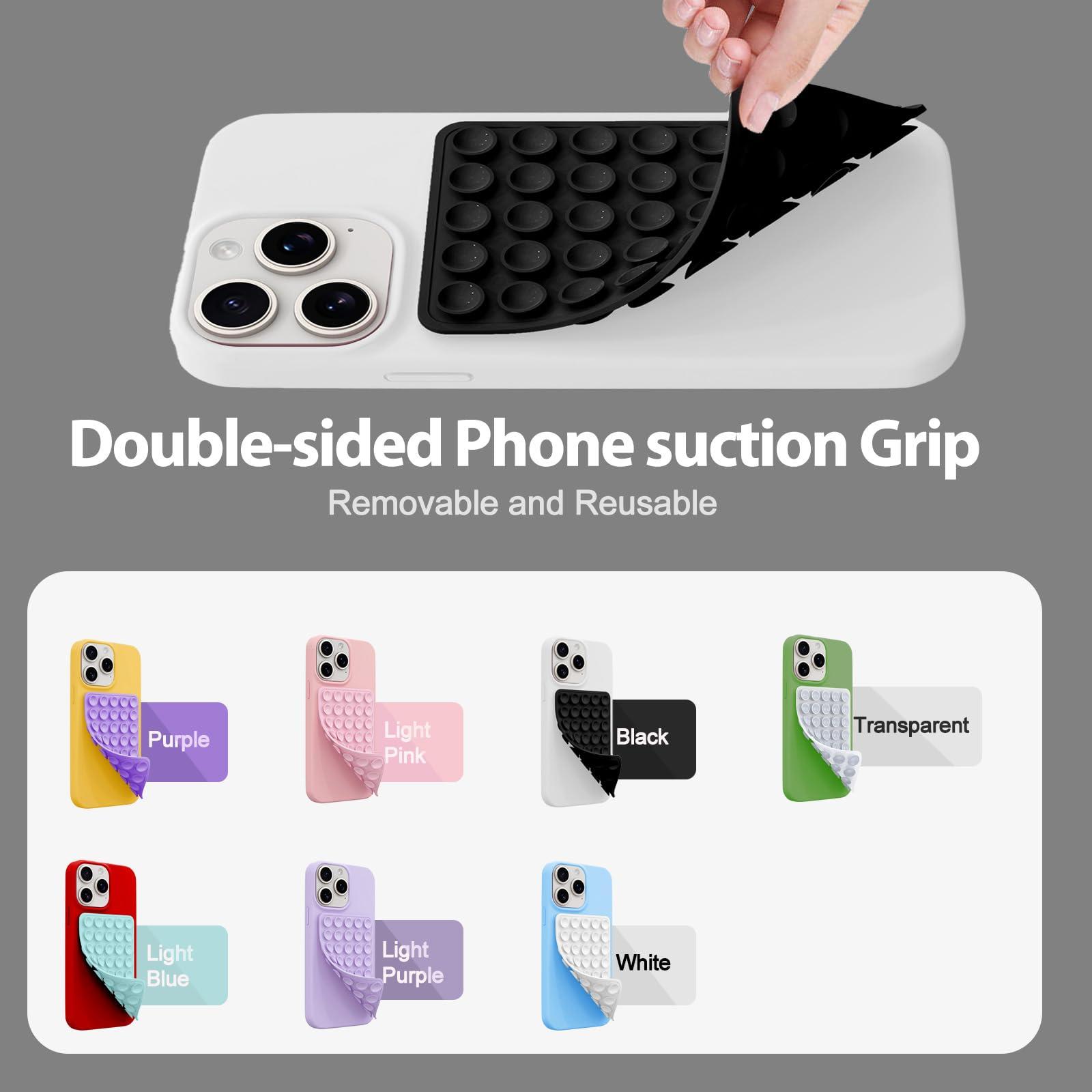 2 Pack Silicone Octo Cup Buddy Sticky Grip Holder for Cellphone, Silicone Suction Cup Phone Case Mount Double Sided, Hands-Free Phone Accessories Strong Grip Holder for Selfie and Video (Black) - Image 6