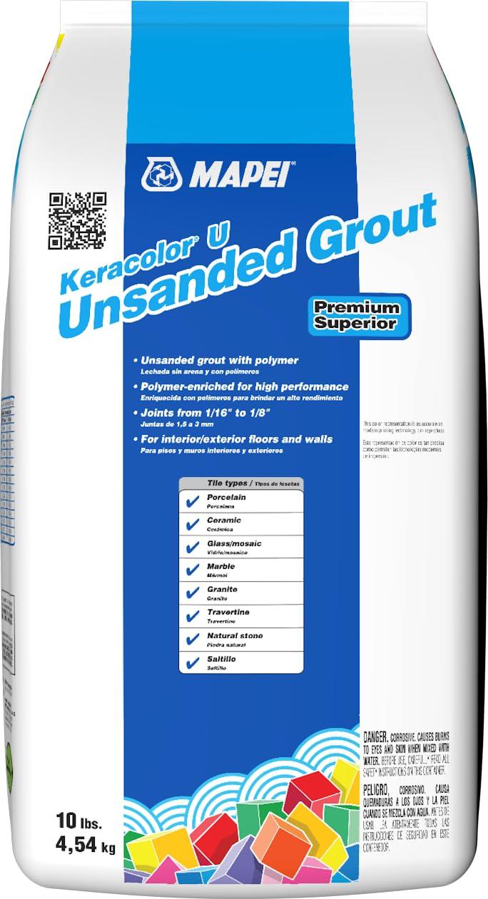 MAPEI Keracolor U Unsanded Grout Premium Unsanded Grout with Polymer Pewter 10 lb. Bag