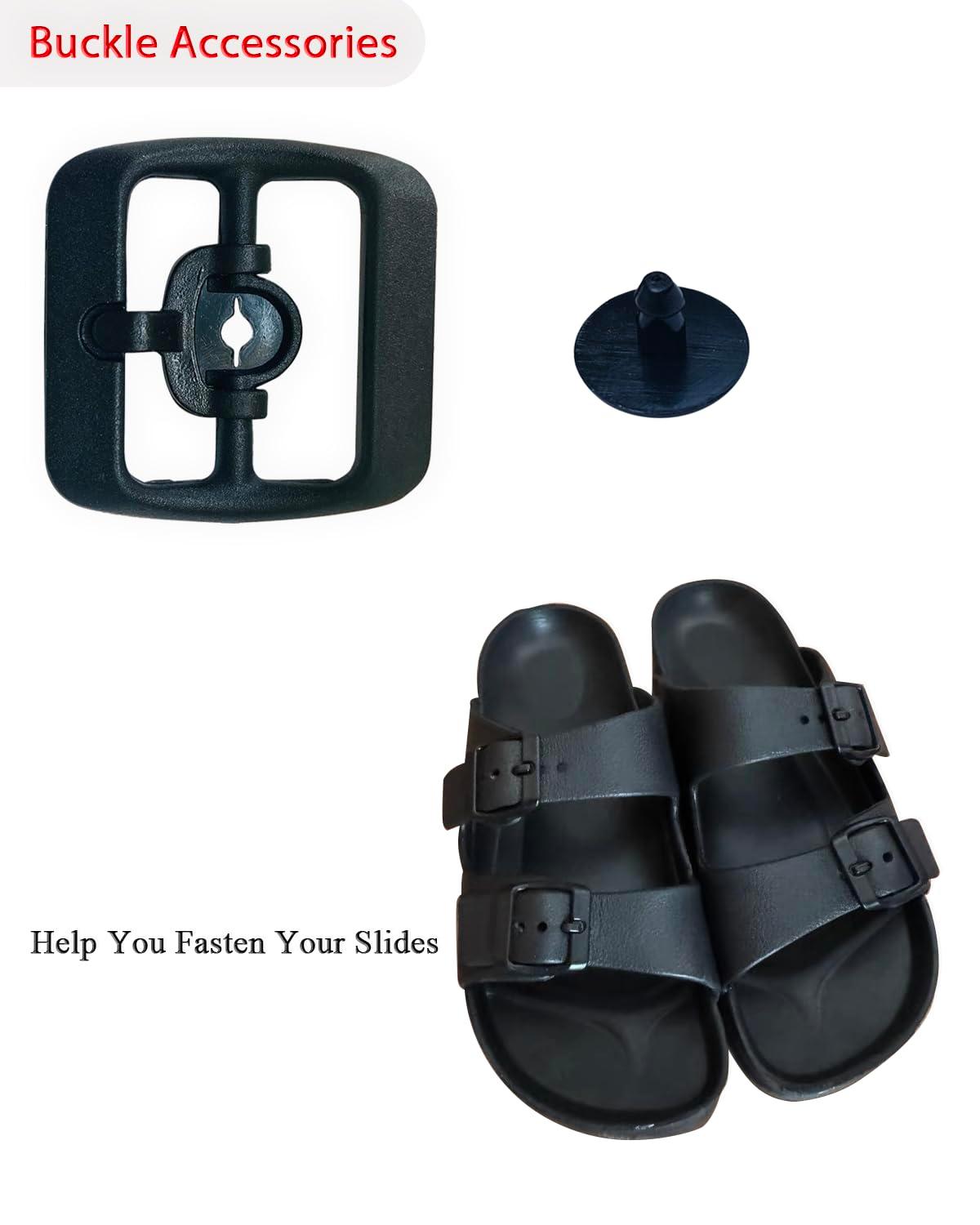 Lopau Replacement Buckle for Arizona Essentials Slide-On Sandal, Double Strap Clasp Repair for EVA Open-Back Clog Men and Women - Image 3