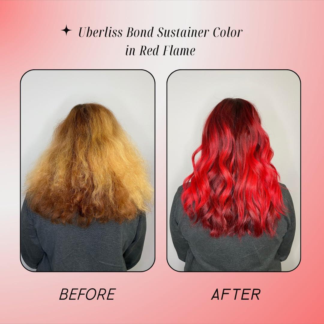 Bond Sustainer Color (Red Flame)- 3.7 ounce - Color Depositing Conditioner - Semi Permanent Direct Dye - Rebuild Broken Bonds - For Healthy Hair - Image 2