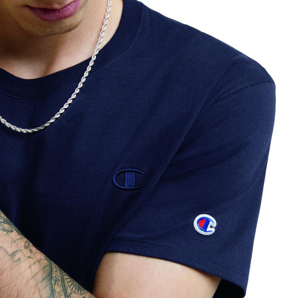 Champion Men's Classic Short Sleeve T-Shirt, Standard Fit, C Logo, Available in Regular and Big & Tall, Navy, 4X-Large - Image 7