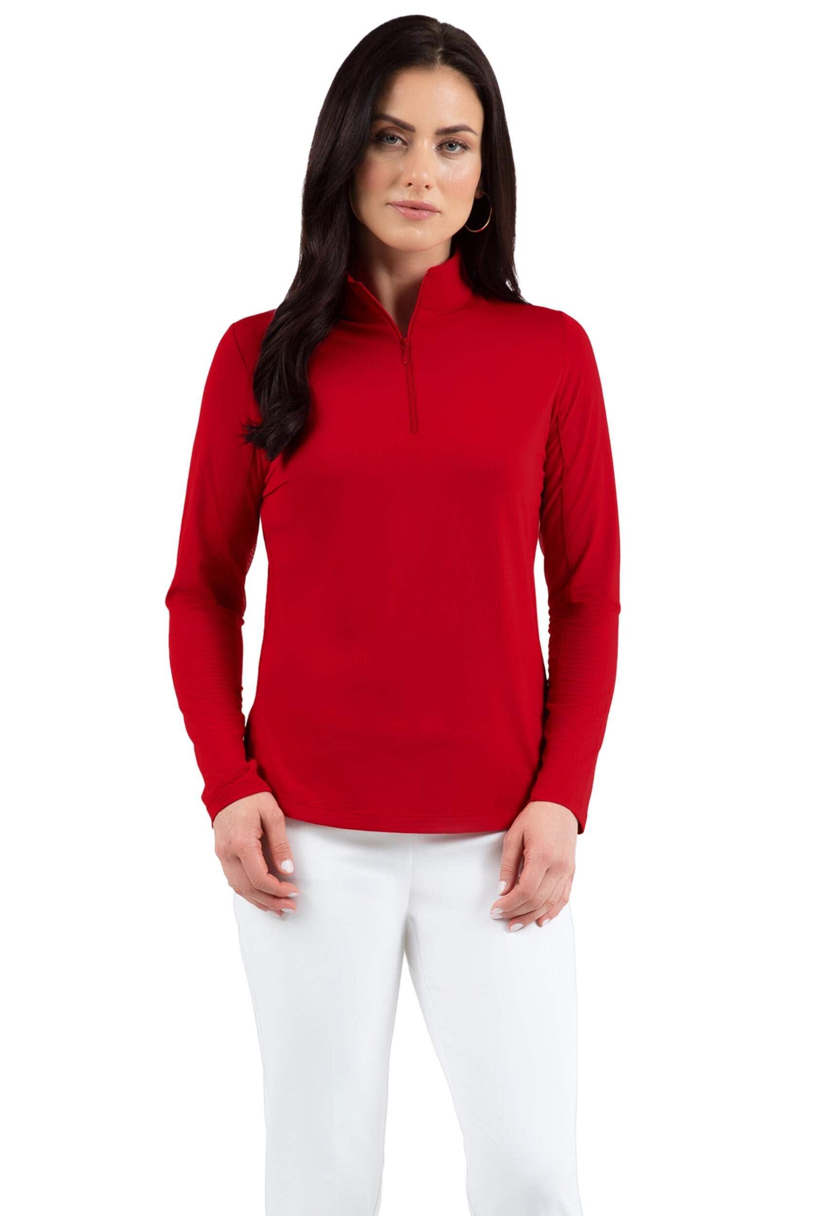 IBKUL Womens Solid Print Long Sleeve Mock - Candy Pink - XL - New - Image 2