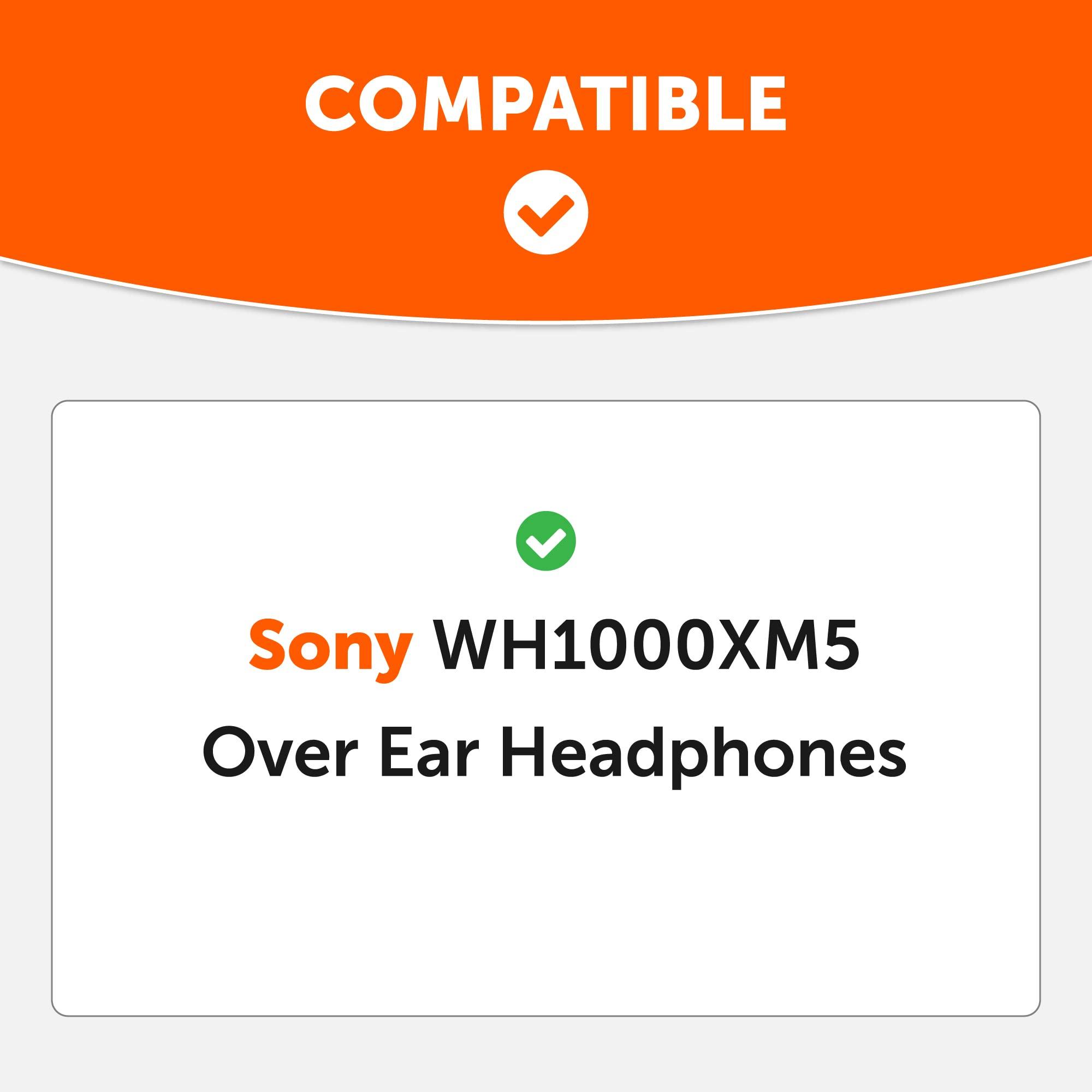 WC SweatZ XM5 - Patented Earpad Sweat Covers for Sony WH1000XM5 by Wicked Cushions | Full 360 Earpad Protection | Sweatproof & Easily Washable | Black - Image 2