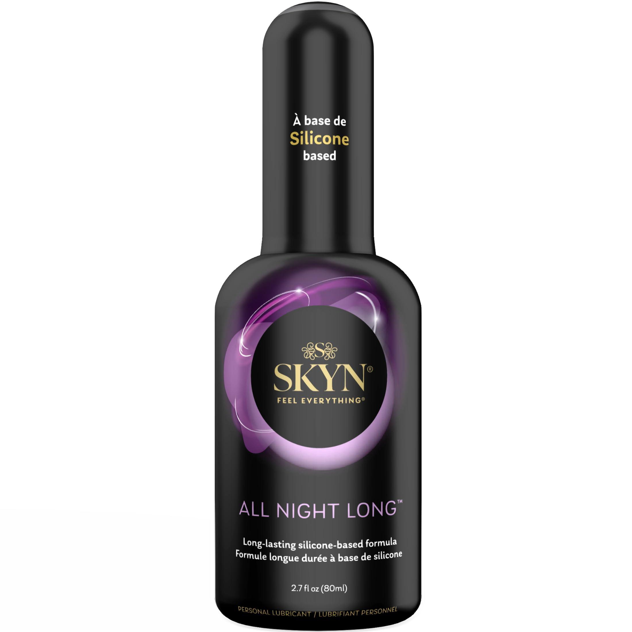 SKYN All Night Long Silicone-Based, Long Lasting Lube (2.7 oz) for Men, Women and Couples, Safe with Latex and Non-Latex Condoms
