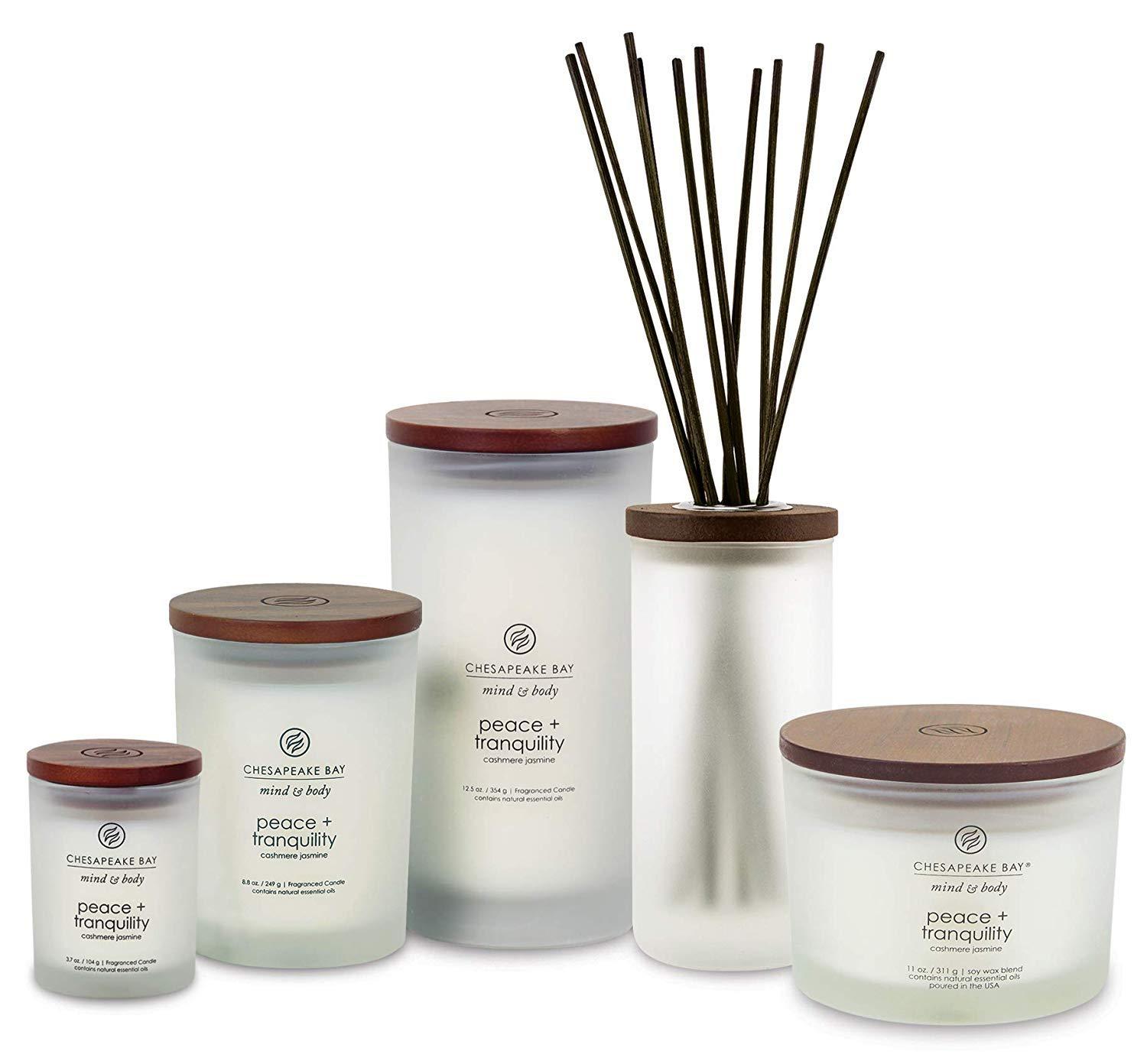 Chesapeake Bay Candle Peace + Tranquility (Cashmere Jasmine) Scented Candles Medium Size 2-Pack Perfect for Home Décor Relaxation and Gifting - Image 4