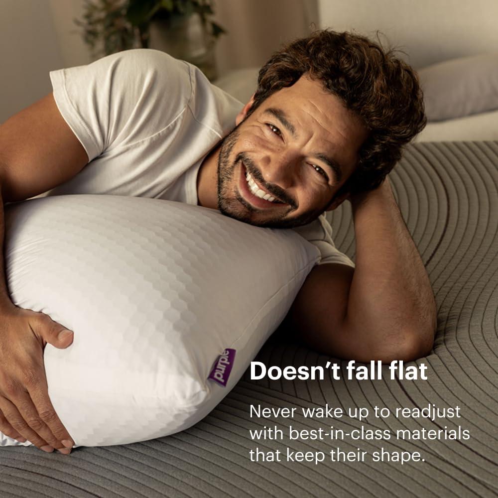 Purple Harmony Pillow - King Tall, Greatest Pillow Ever Invented, 360º Hex Grid & Talalay Latex Core - No Pressure Support, Stays Cool, Luxurious Comfort - Image 5