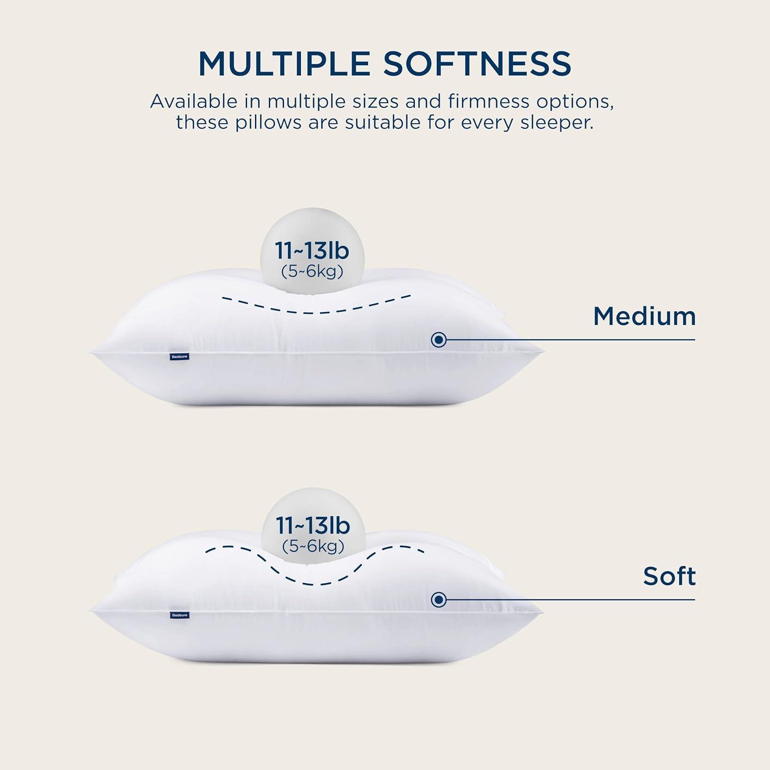 Bedsure Pillows Queen Size Set of 2 - Soft Bed Pillows for Sleeping 2 Pack, Fluffy and Supportive, Hotel Quality, Original Down Alternative Filling for Side, Back Sleepers - Image 3