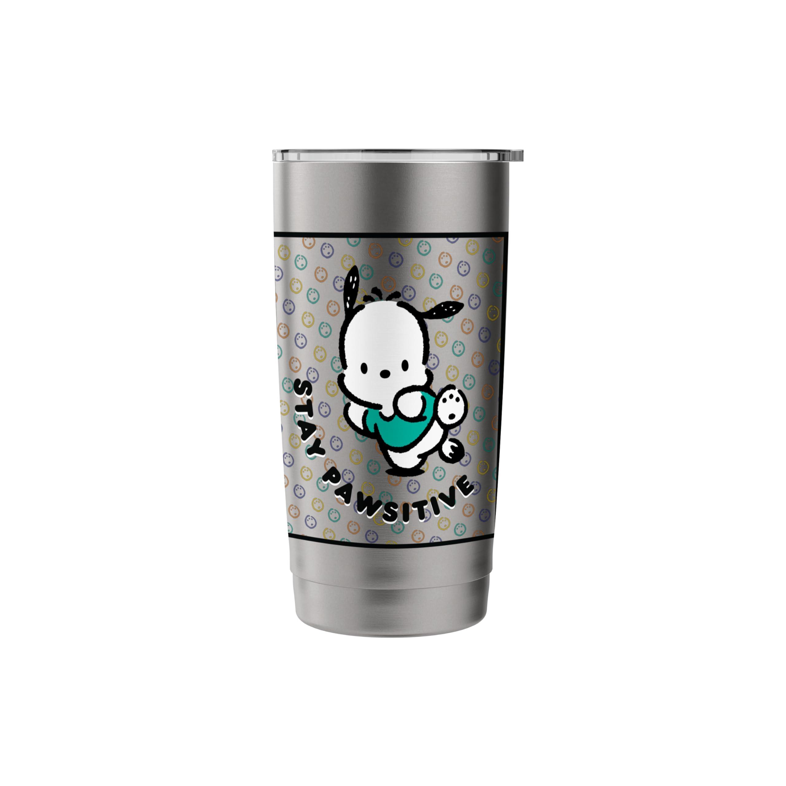 Pochacco Stay Paw-sitive Positive Good Energy Fun Vibes Stainless Steel Insulated Tumbler - Image 4