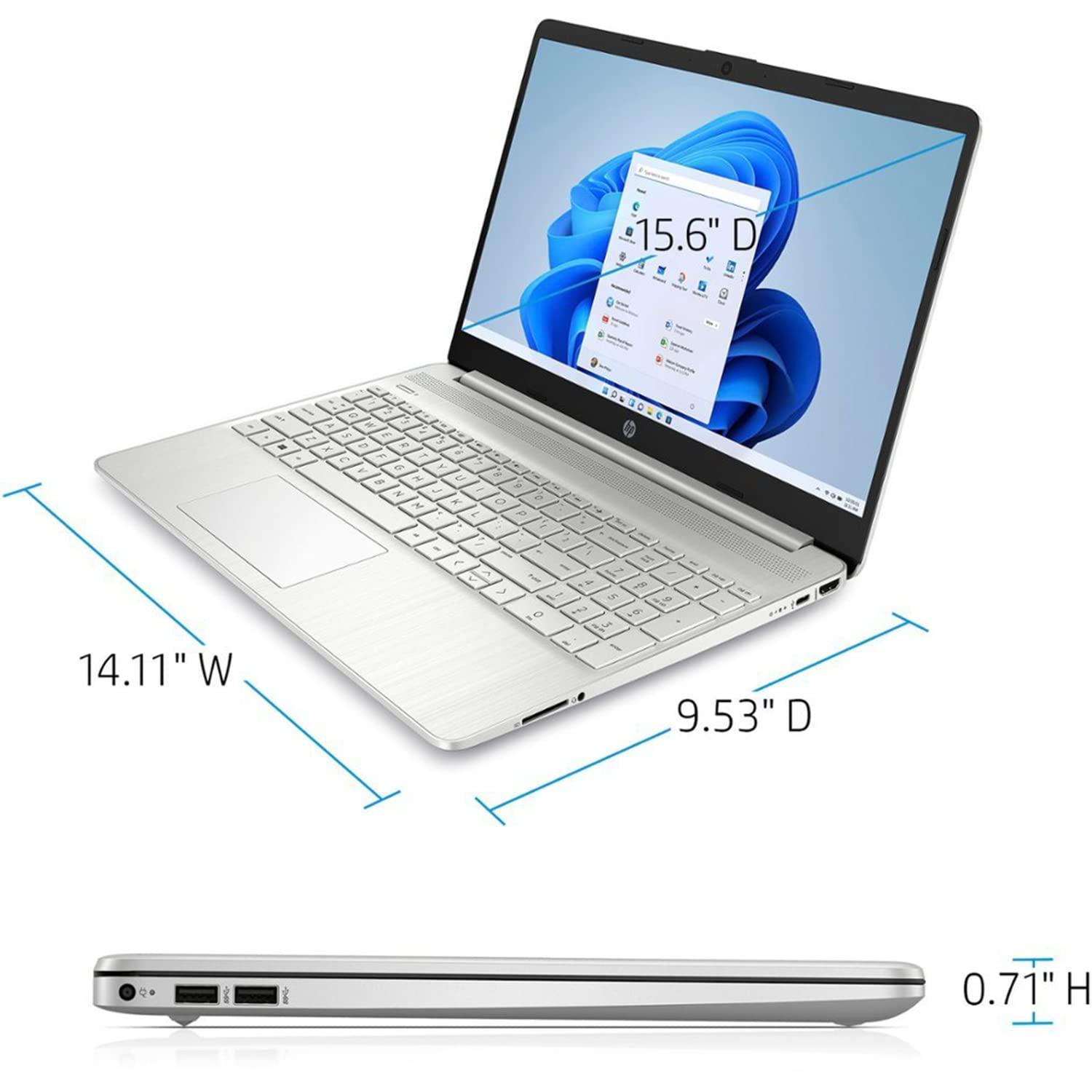 HP Notebook Laptop, 15.6" HD Touchscreen, Intel Core i3-1115G4 Processor, 32GB RAM, 1TB PCIe SSD, Webcam, Type-C, HDMI, SD Card Reader, Wi-Fi, Windows 11 Home, Silver - Image 5